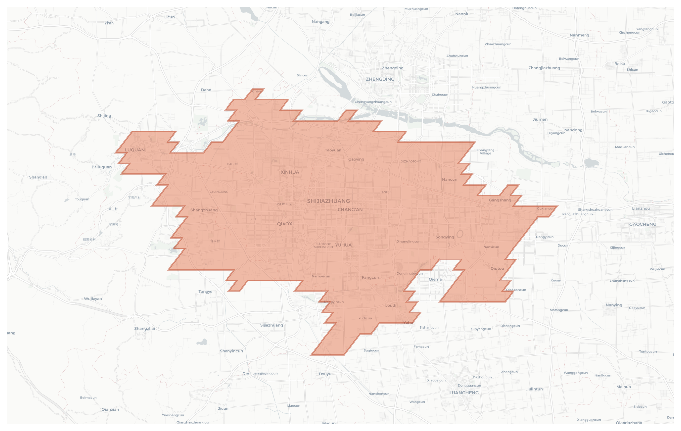 Shijiazhuang geographic map