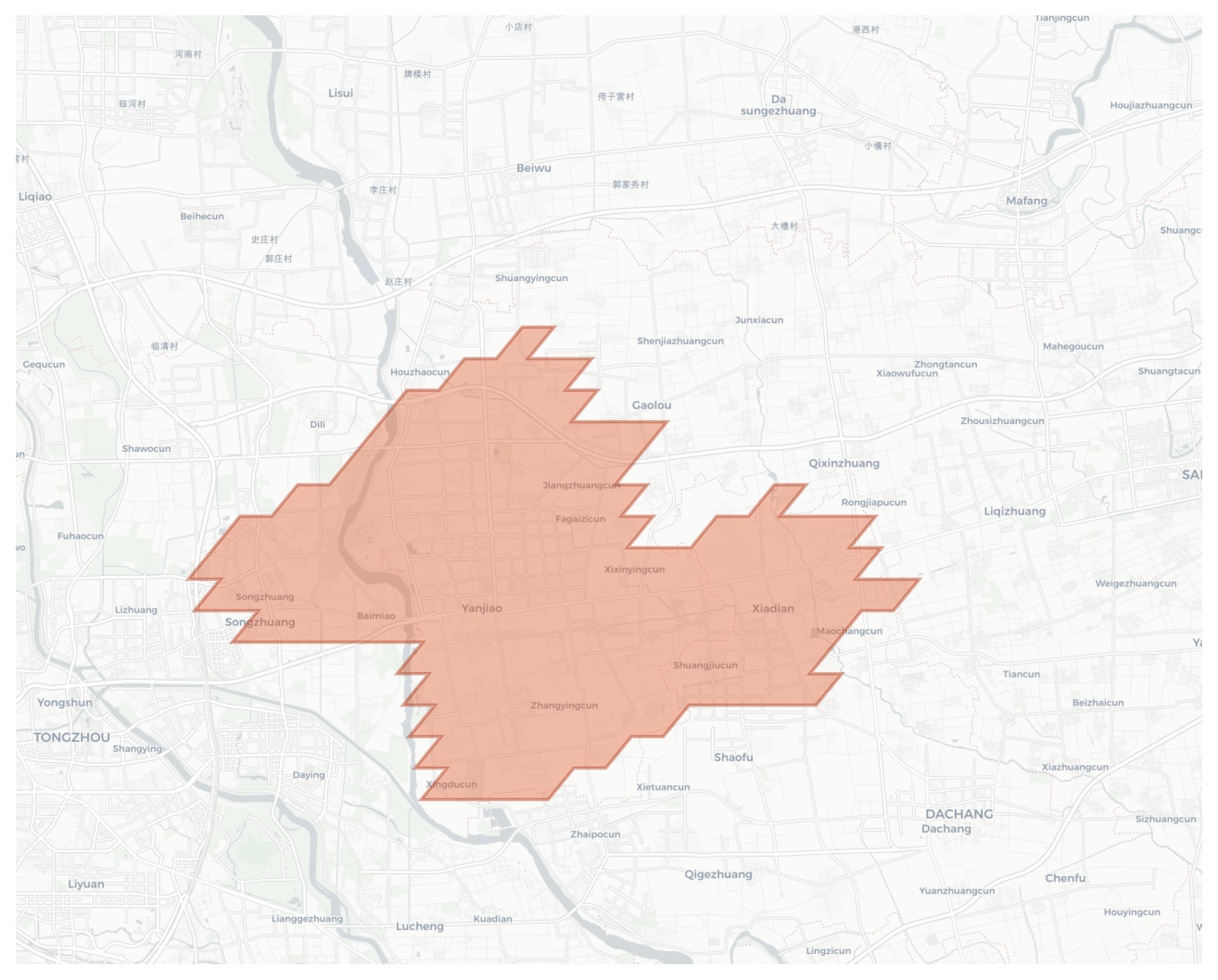 Songzhuang geographic map