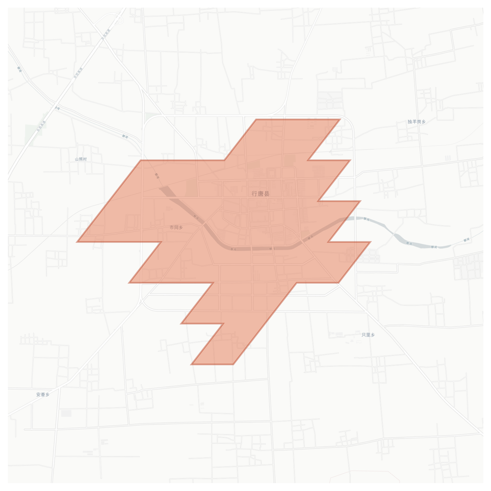 Xingtang geographic map