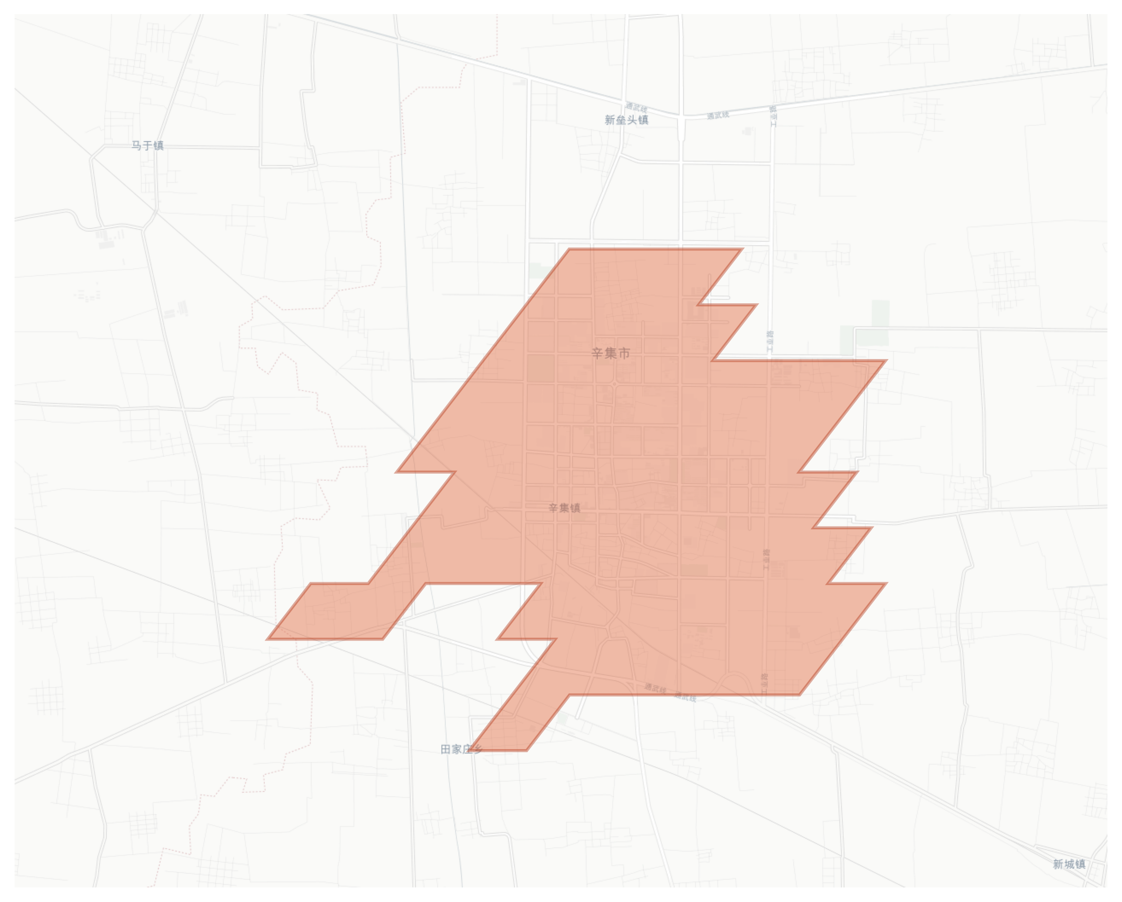 Xinji geographic map
