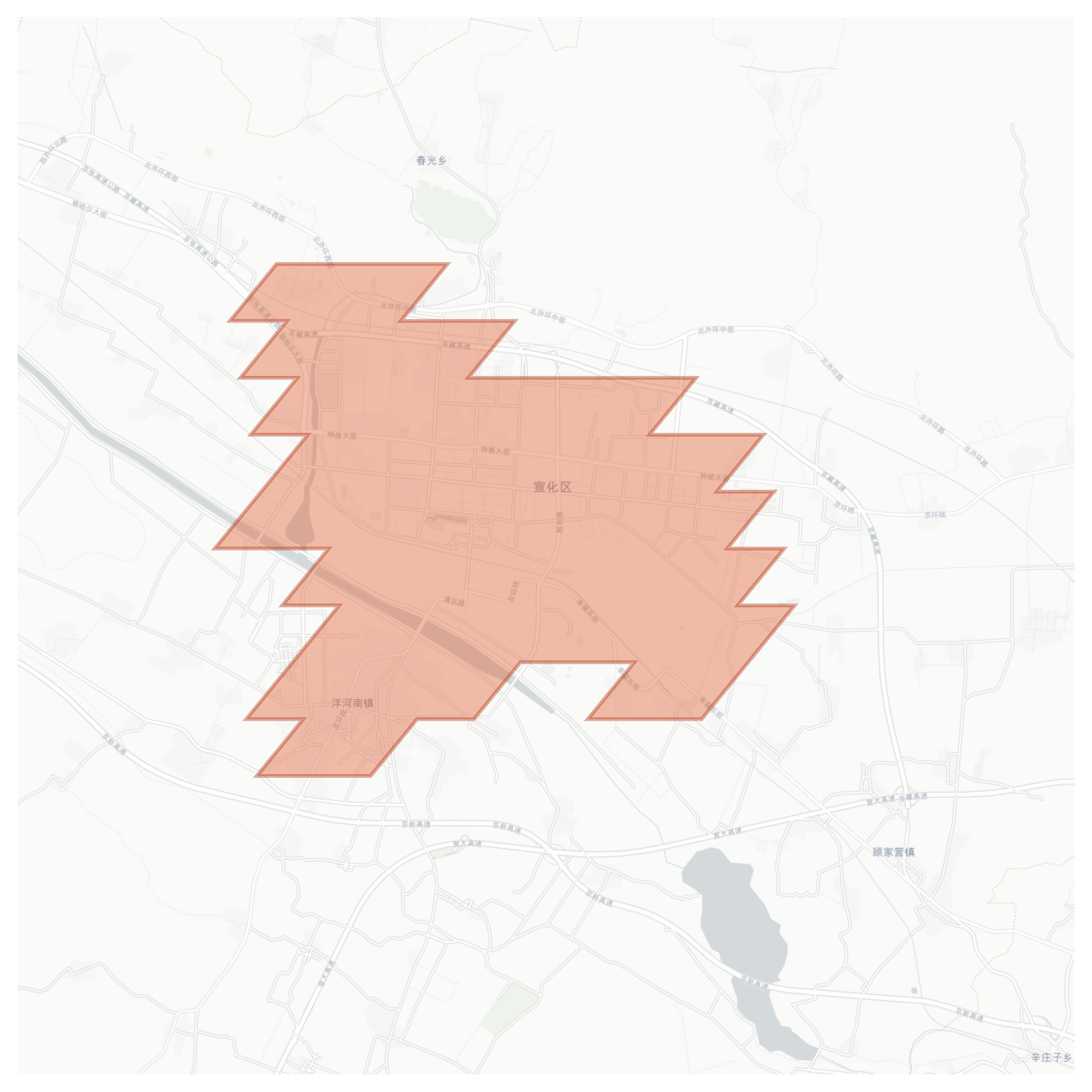 Xuanhua geographic map