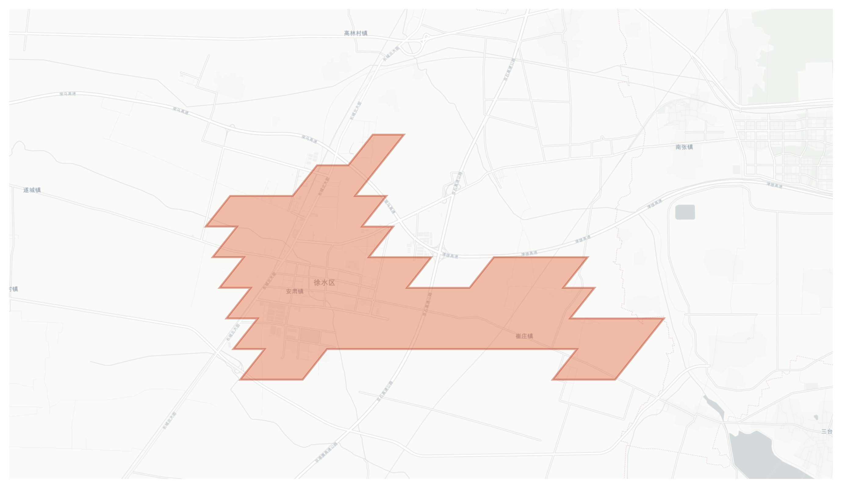 Xushui District geographic map