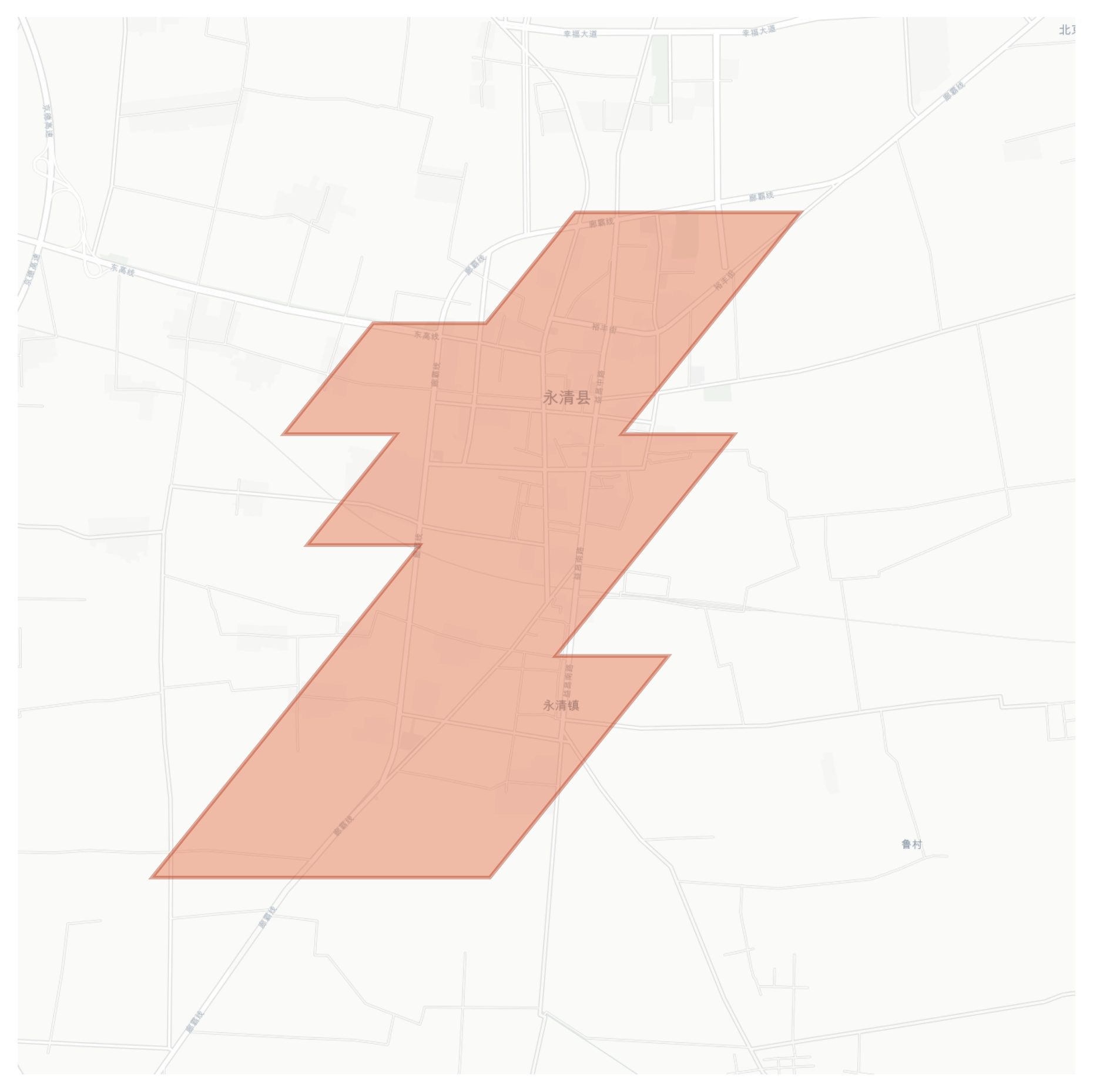 Yongqing geographic map