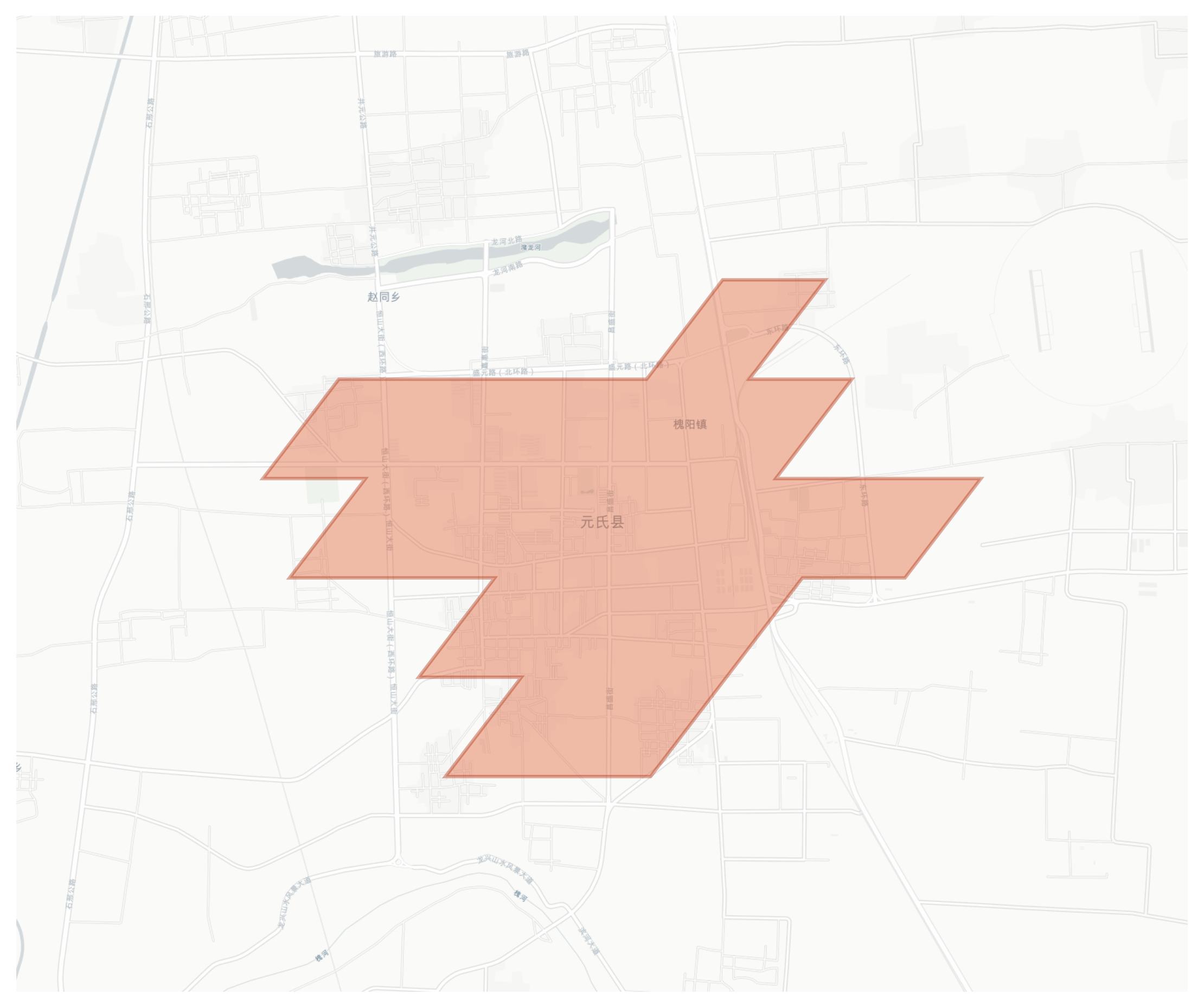 Yuanshi geographic map