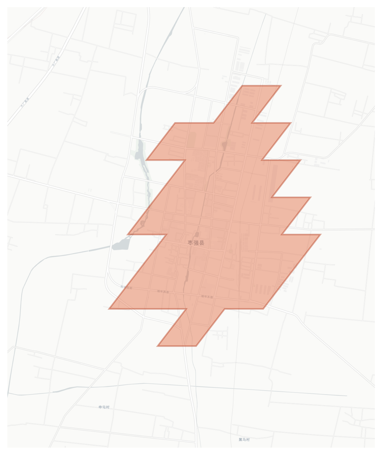 Zaoqiang geographic map