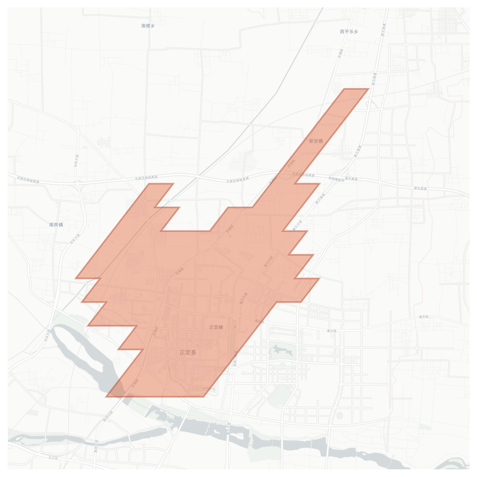 Zhengding geographic map