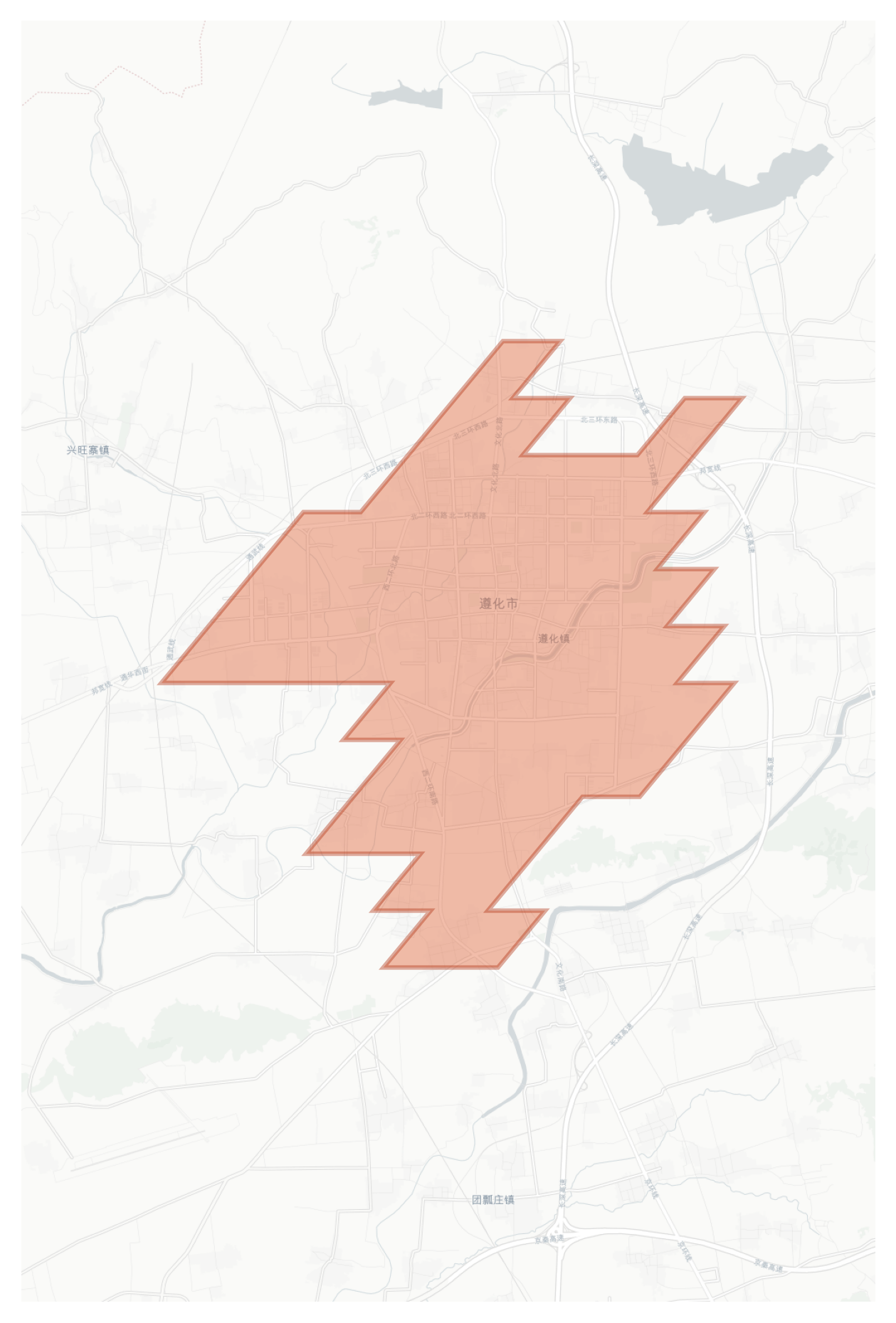Zunhua geographic map