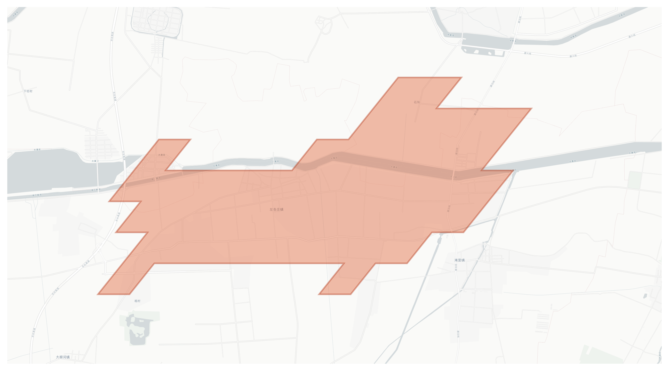 Zuogezhuang geographic map
