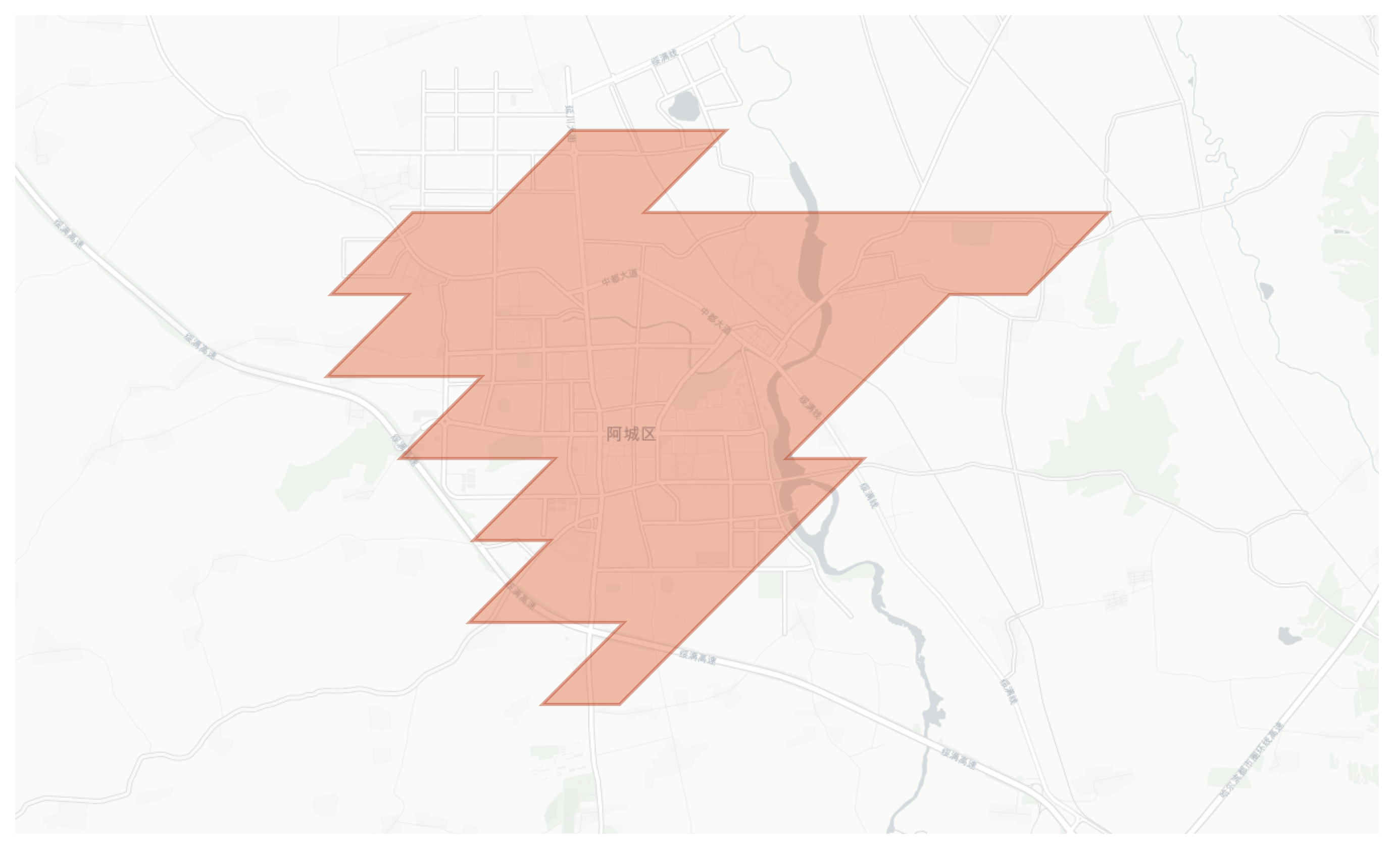 Acheng geographic map