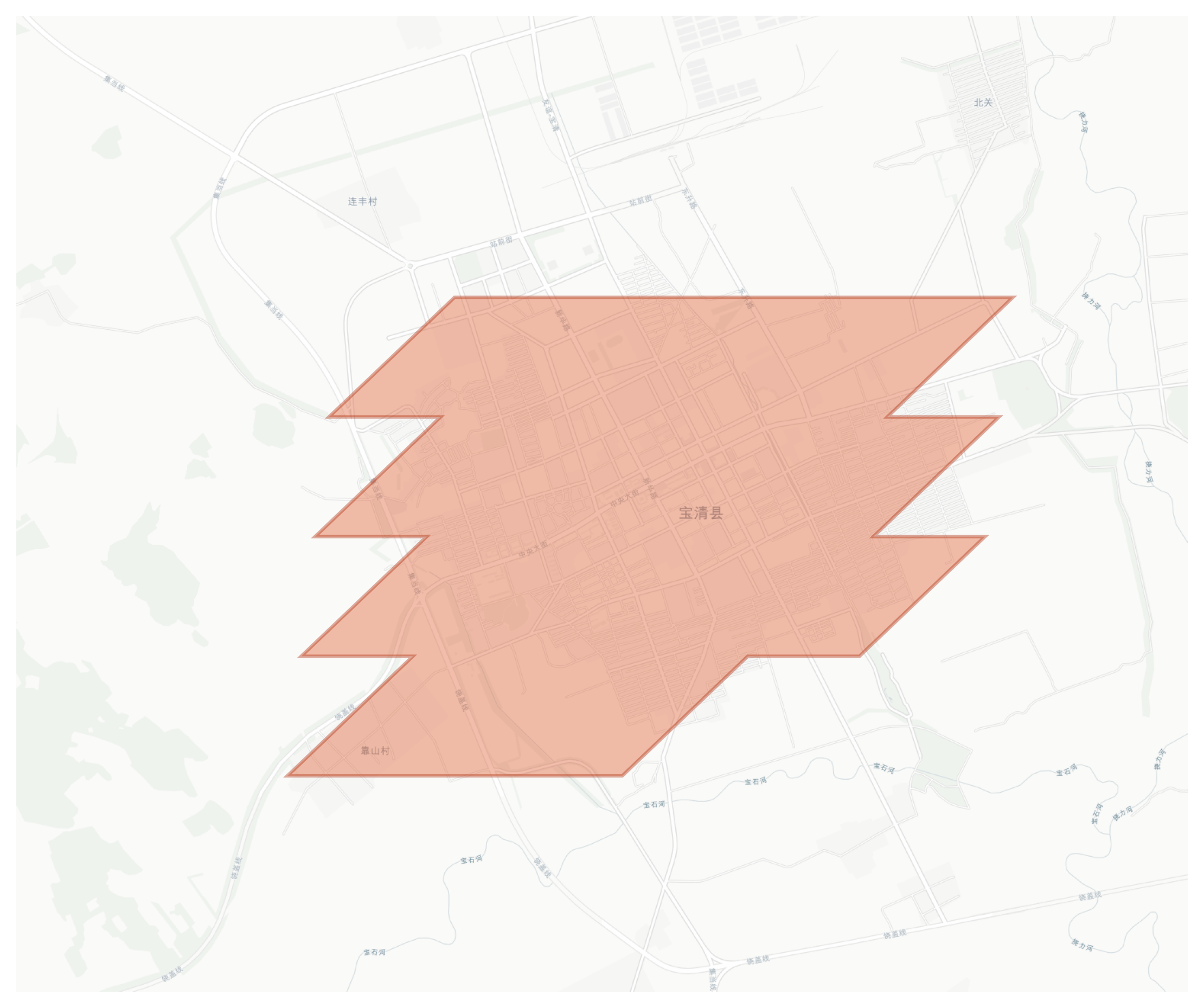 Baoqing geographic map