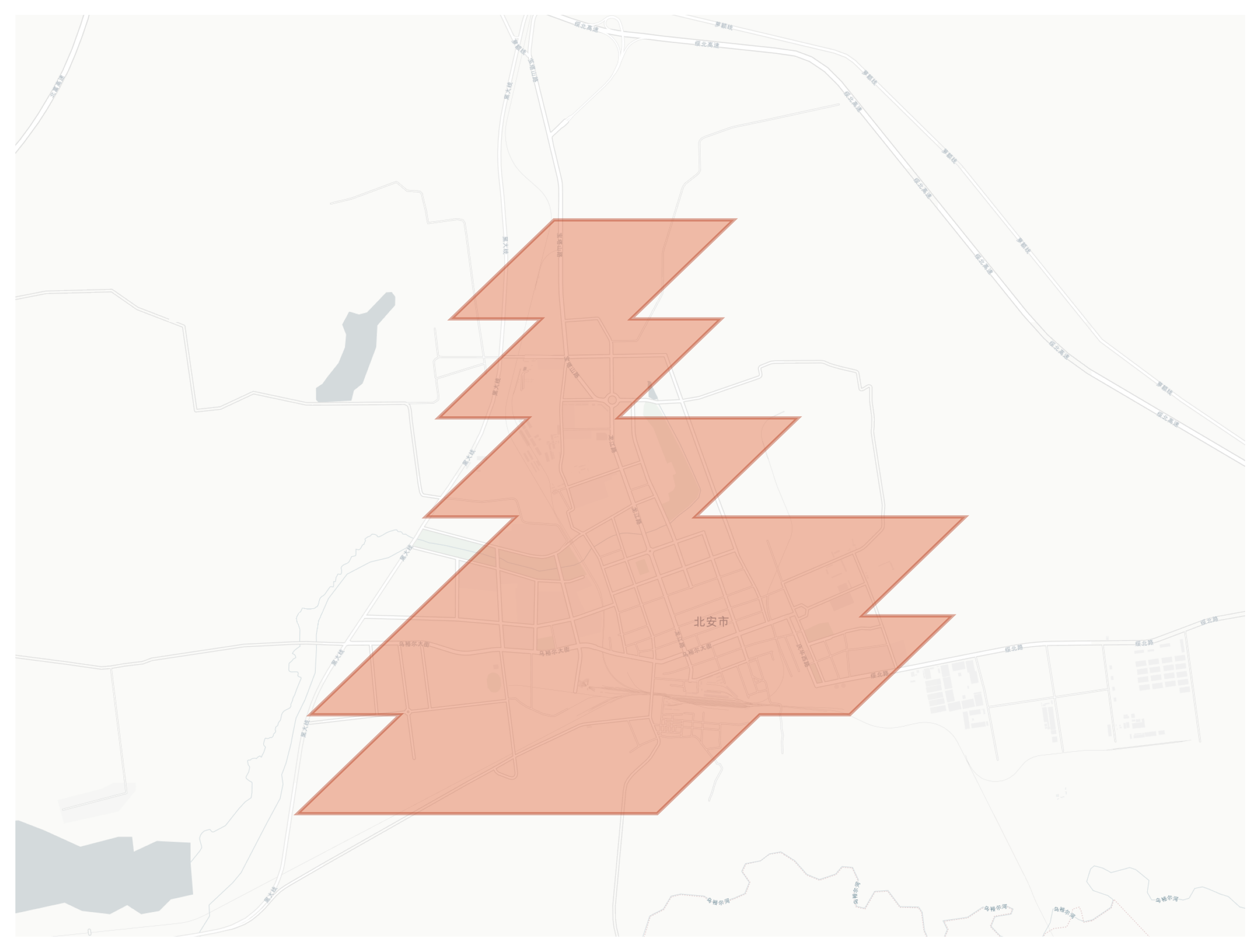 Bei'an geographic map