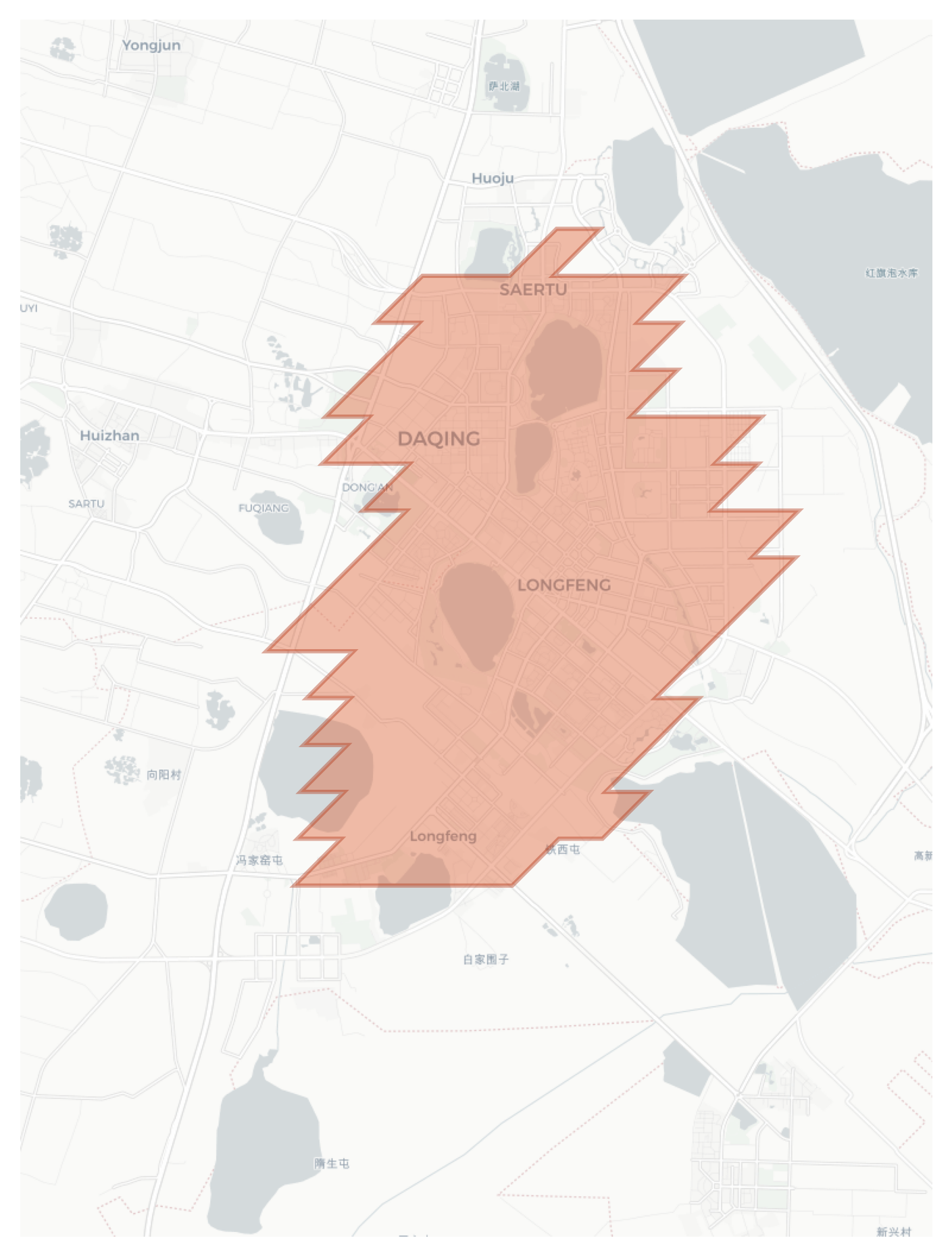 Daqing geographic map