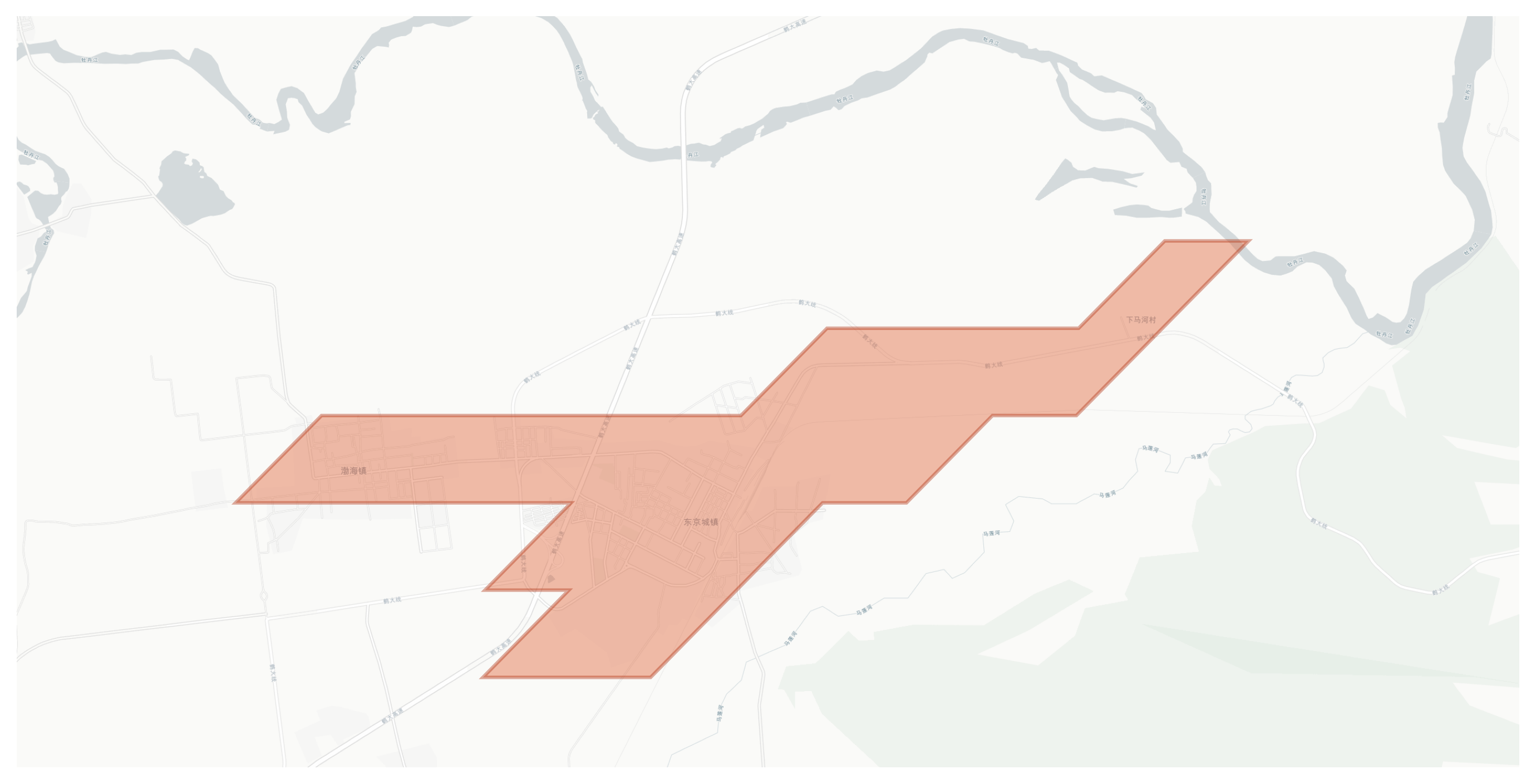 Dongjingcheng geographic map