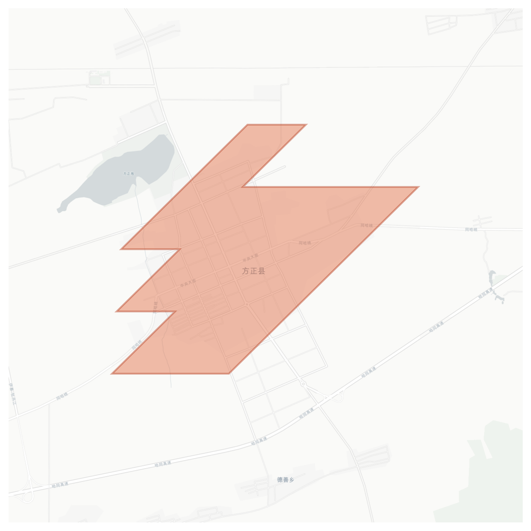 Fangzheng geographic map