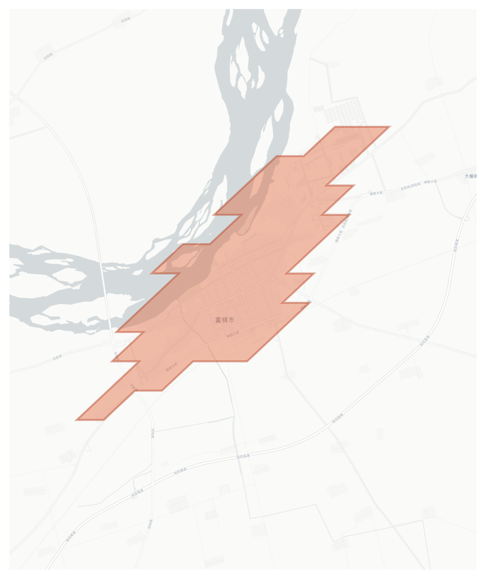 Fujin geographic map