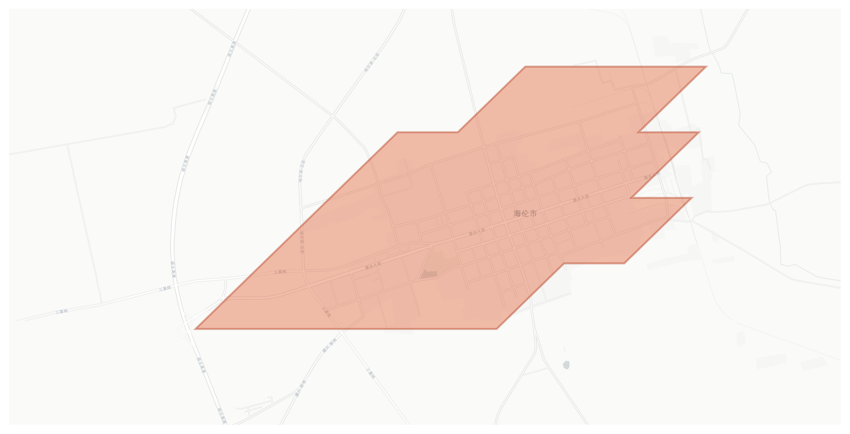 Hailun geographic map
