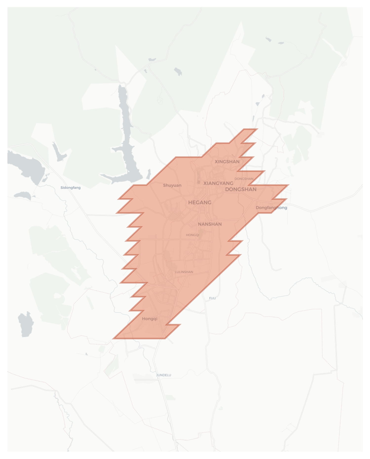 Hegang geographic map