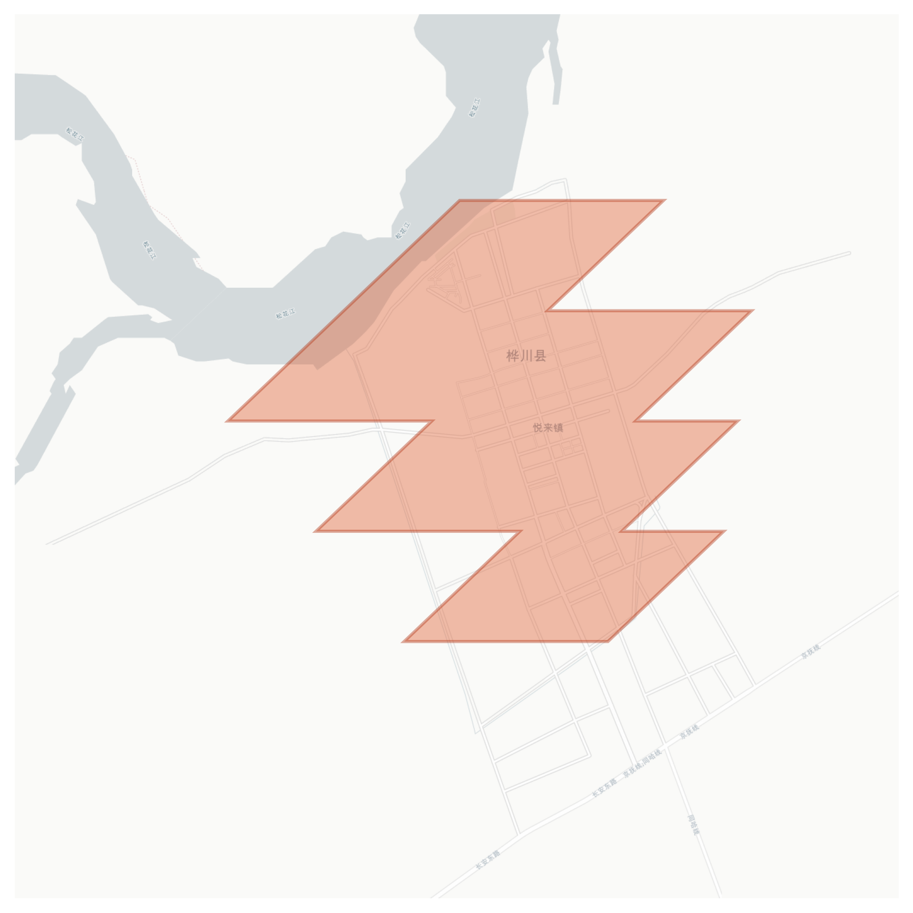 Huachuan geographic map