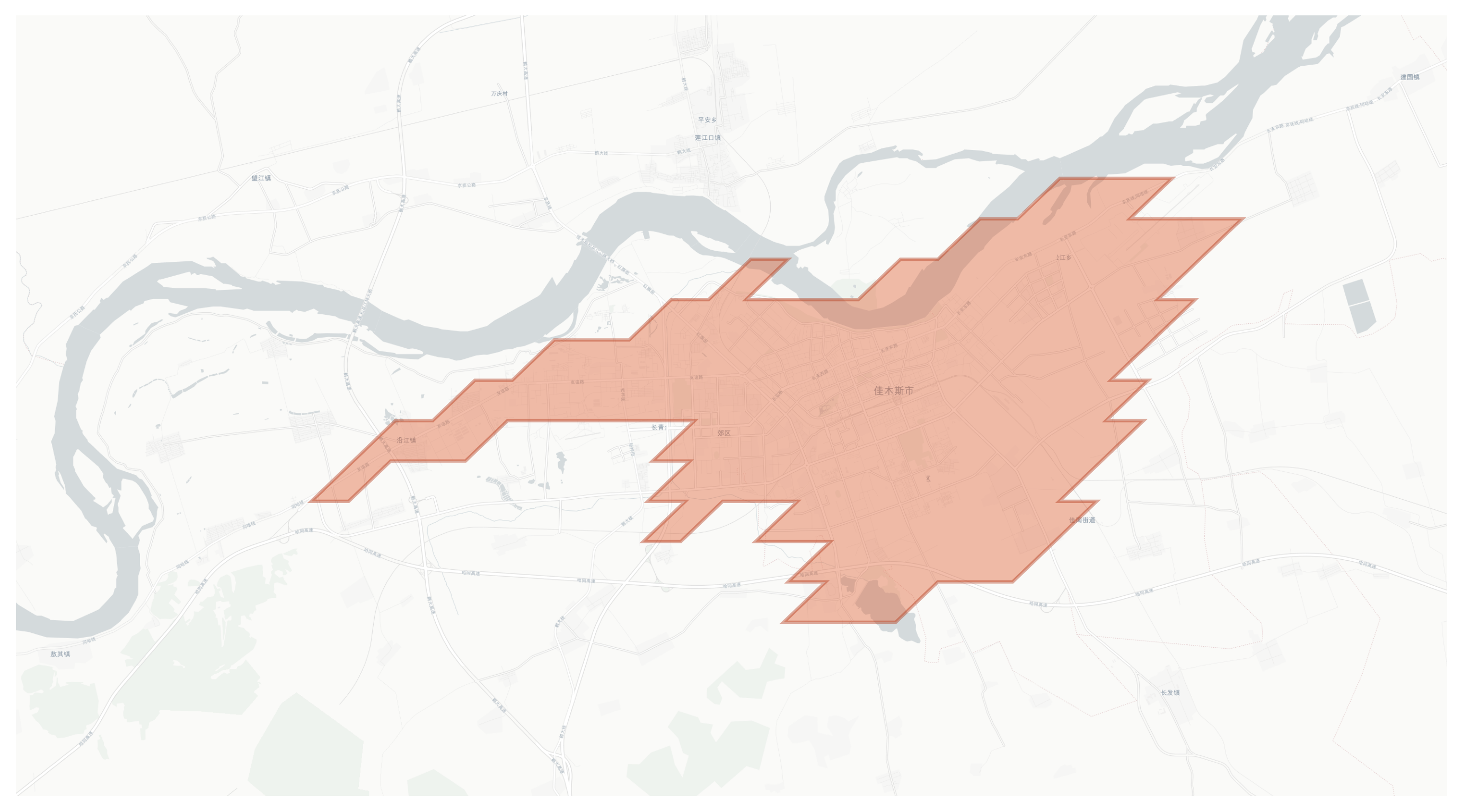 Jiamusi geographic map
