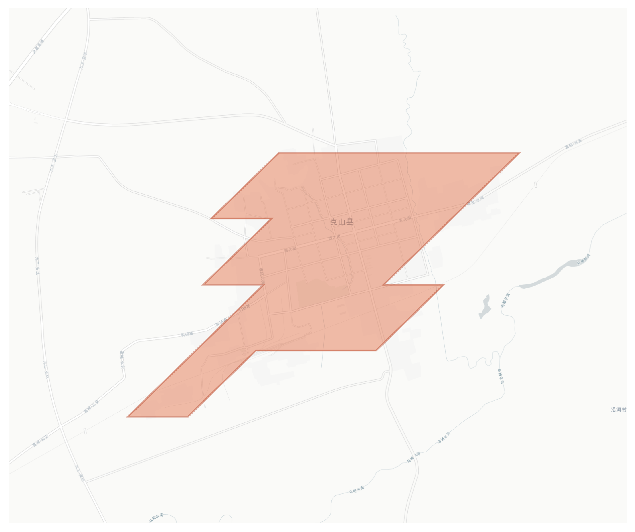 Keshan geographic map