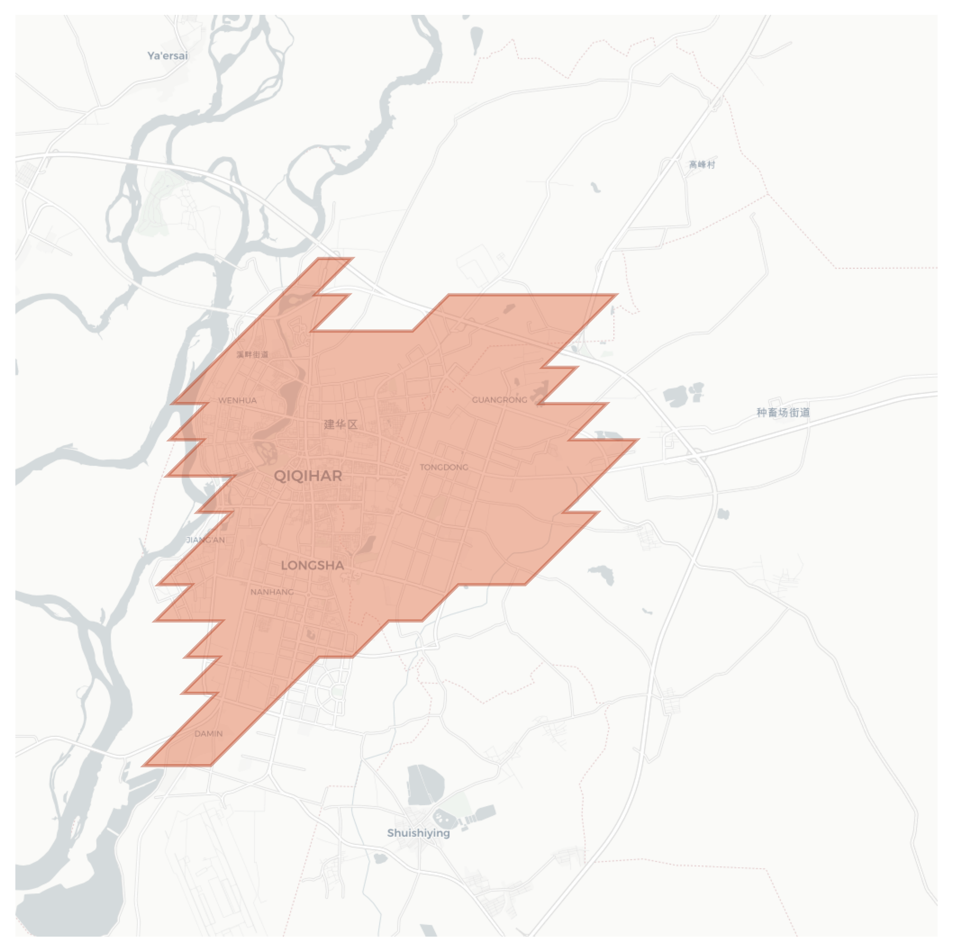 Qiqihar geographic map