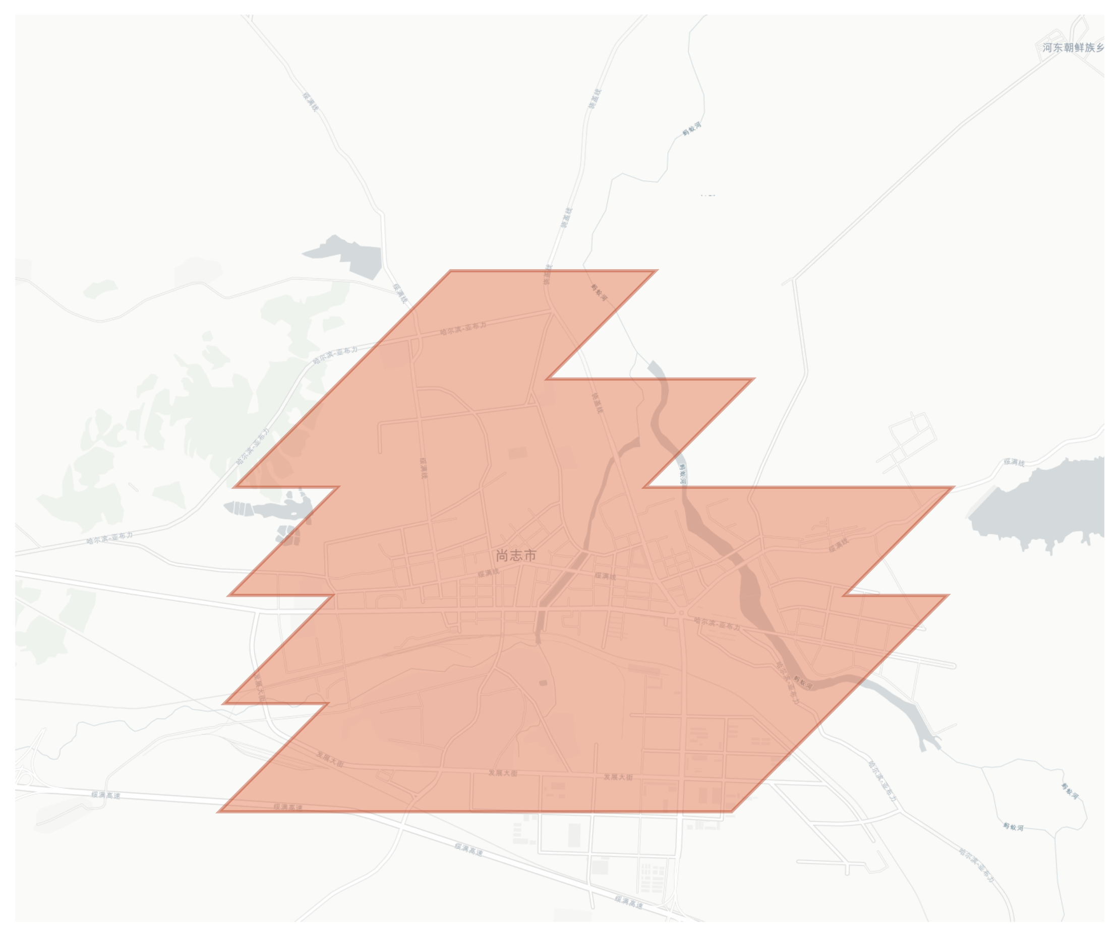 Shangzhi geographic map