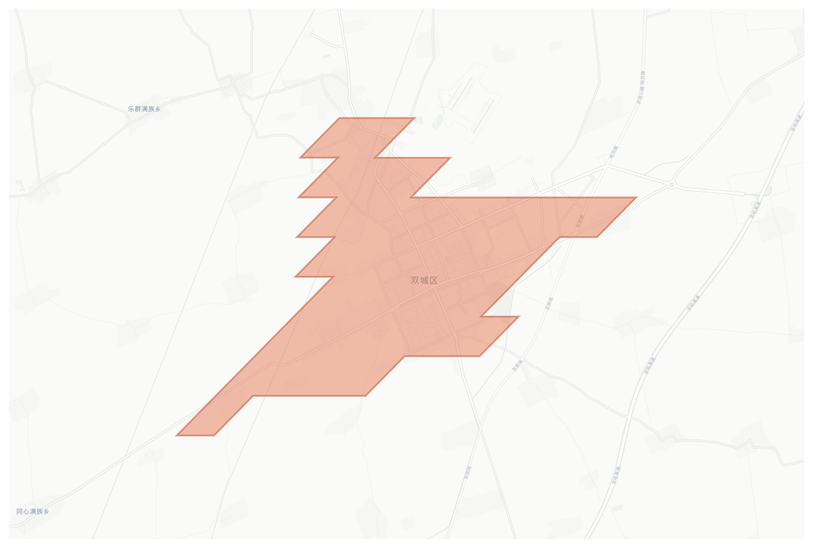 Shuangcheng geographic map