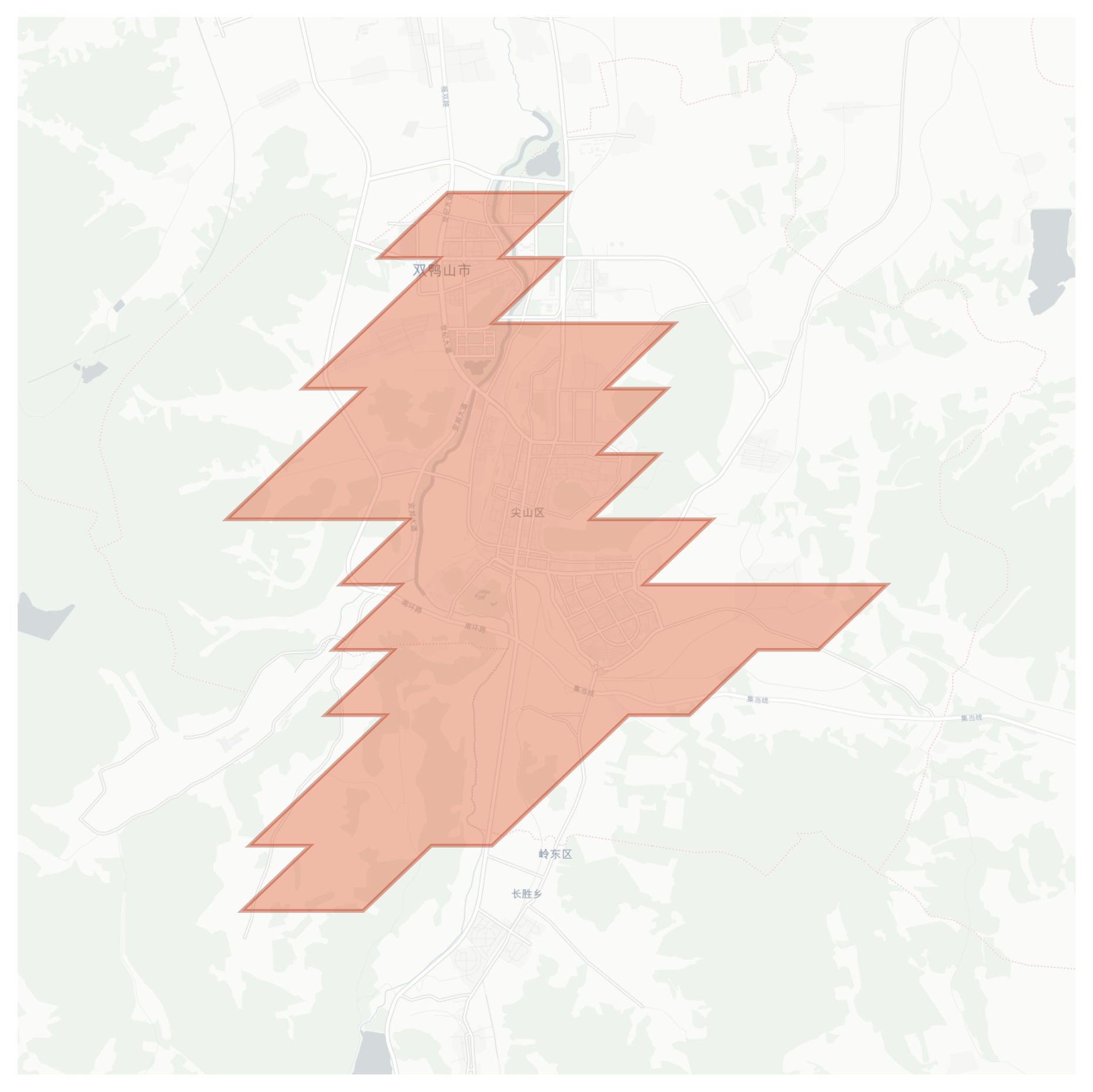 Shuangyashan geographic map