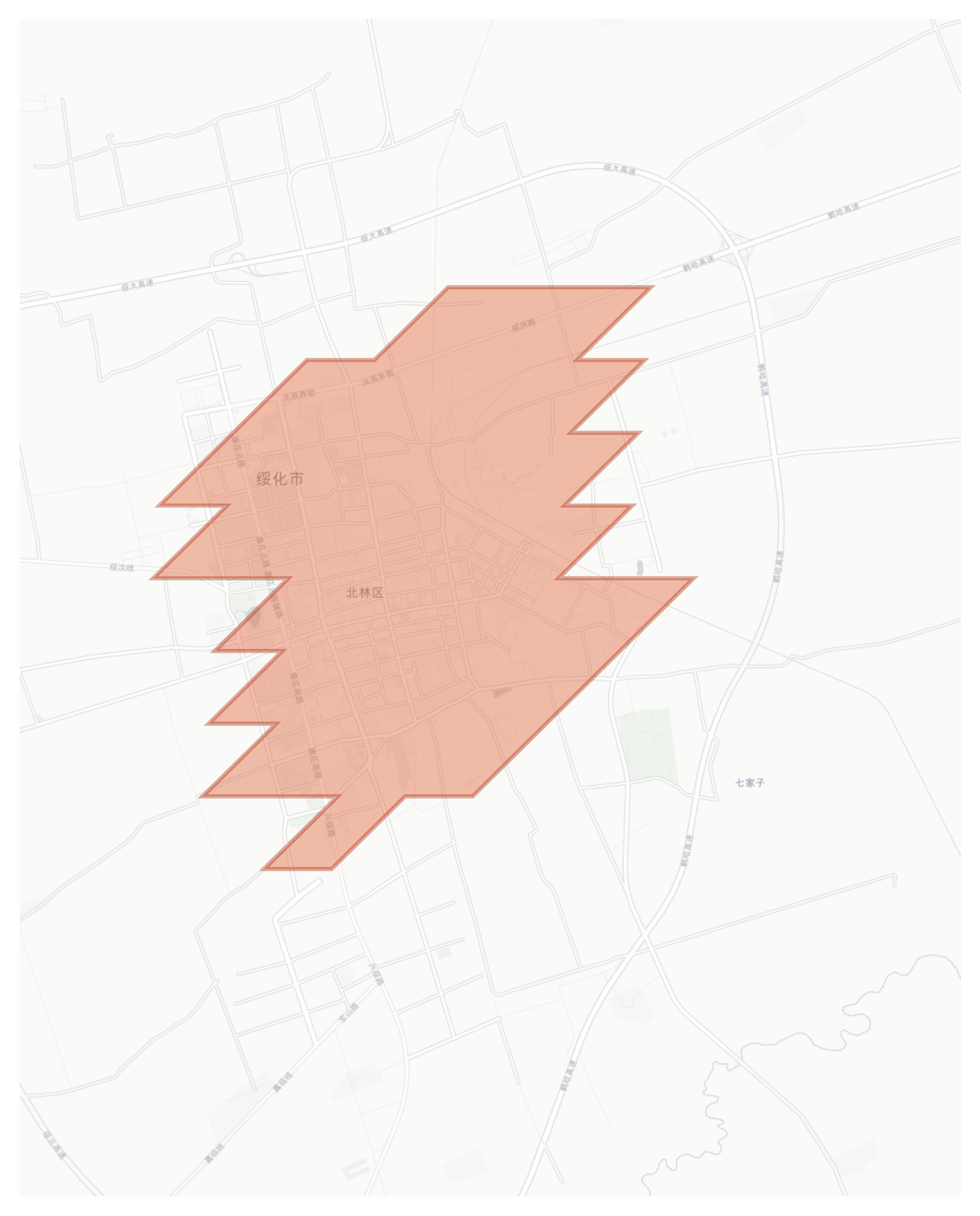 Suihua geographic map