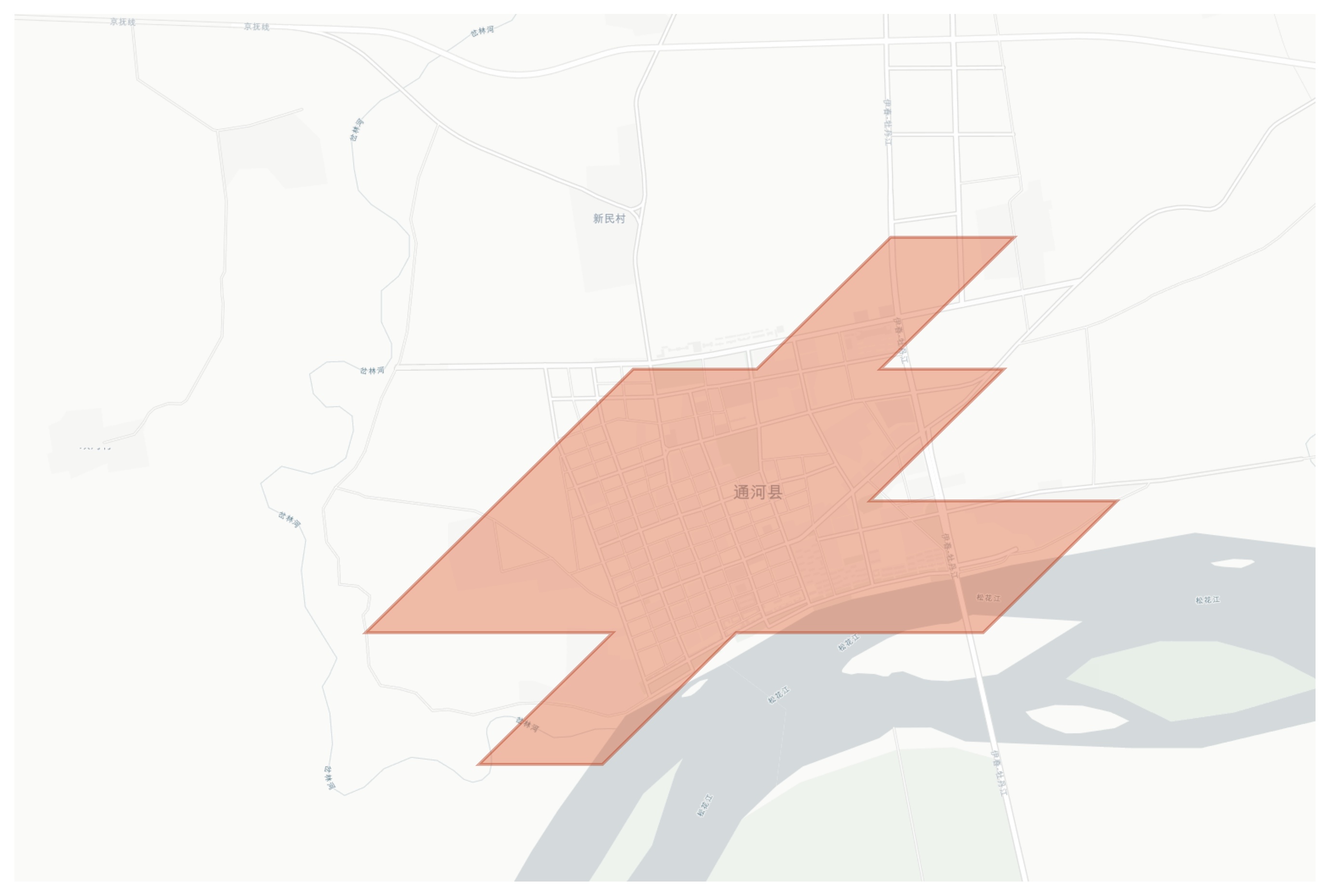 Tonghe geographic map