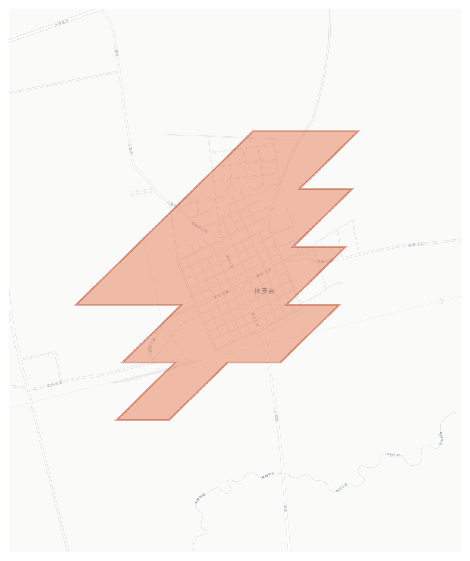 Yi'an geographic map