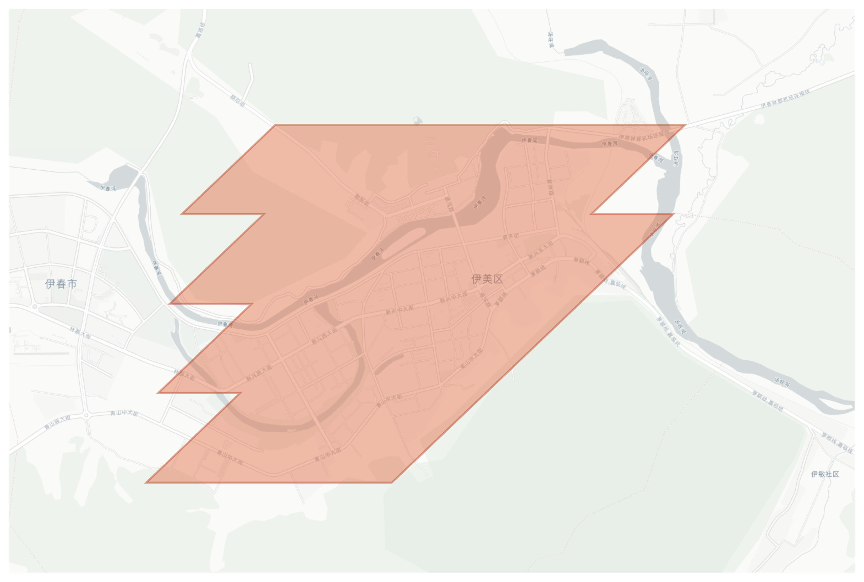 Yichun geographic map