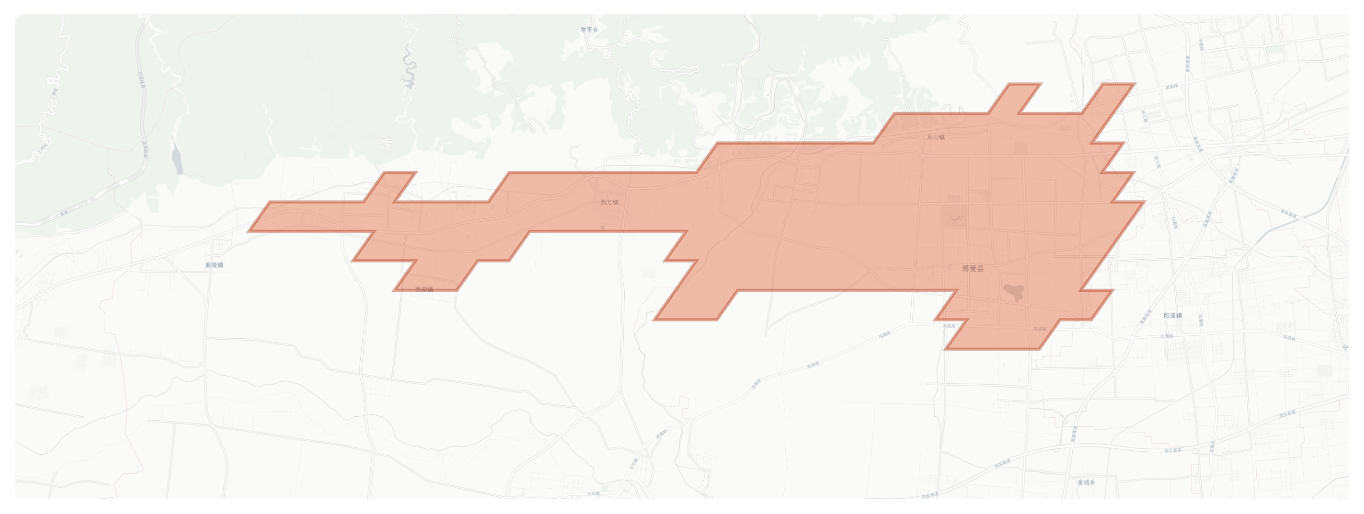 Bo'ai geographic map