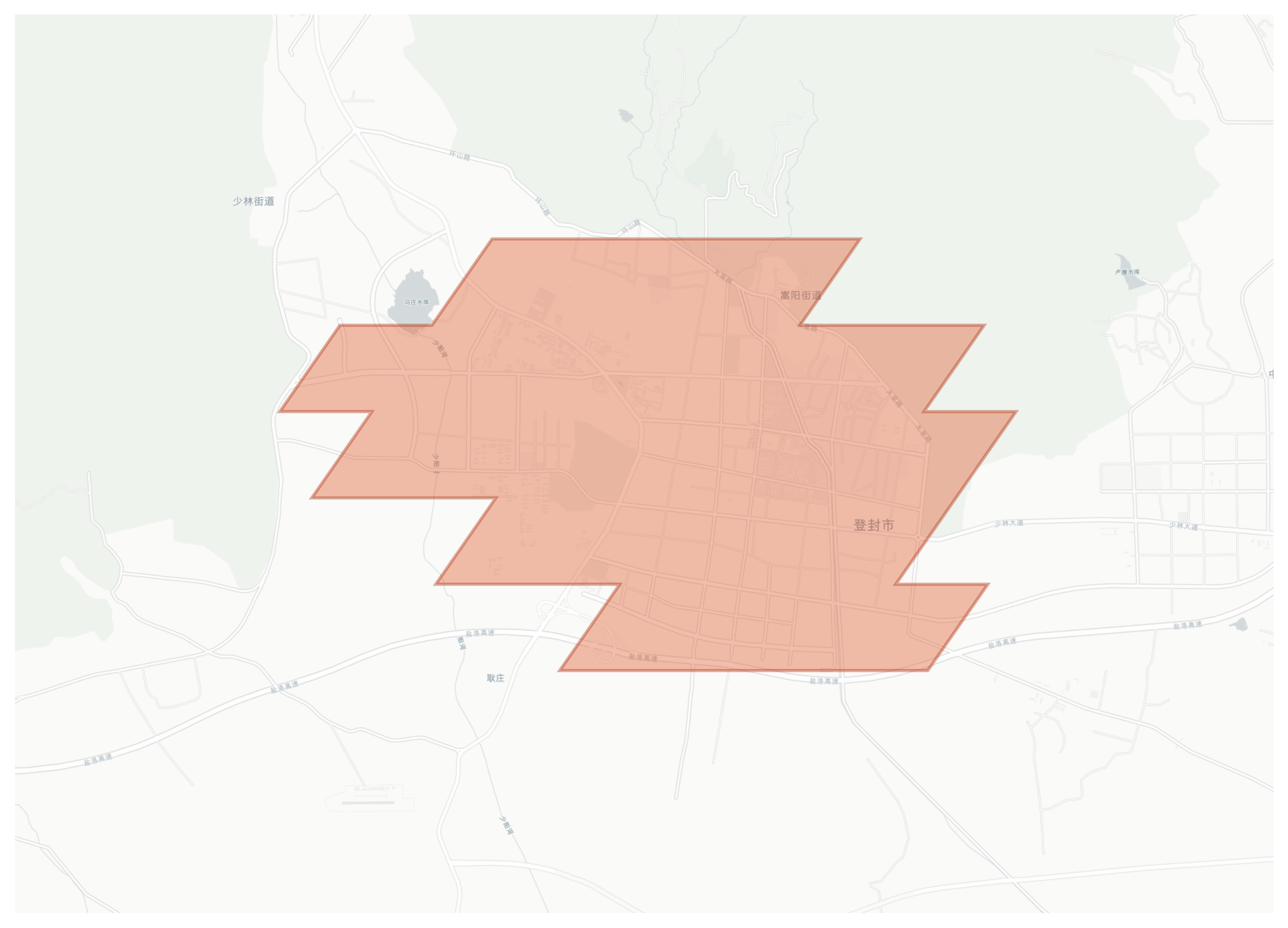 Dengfeng geographic map