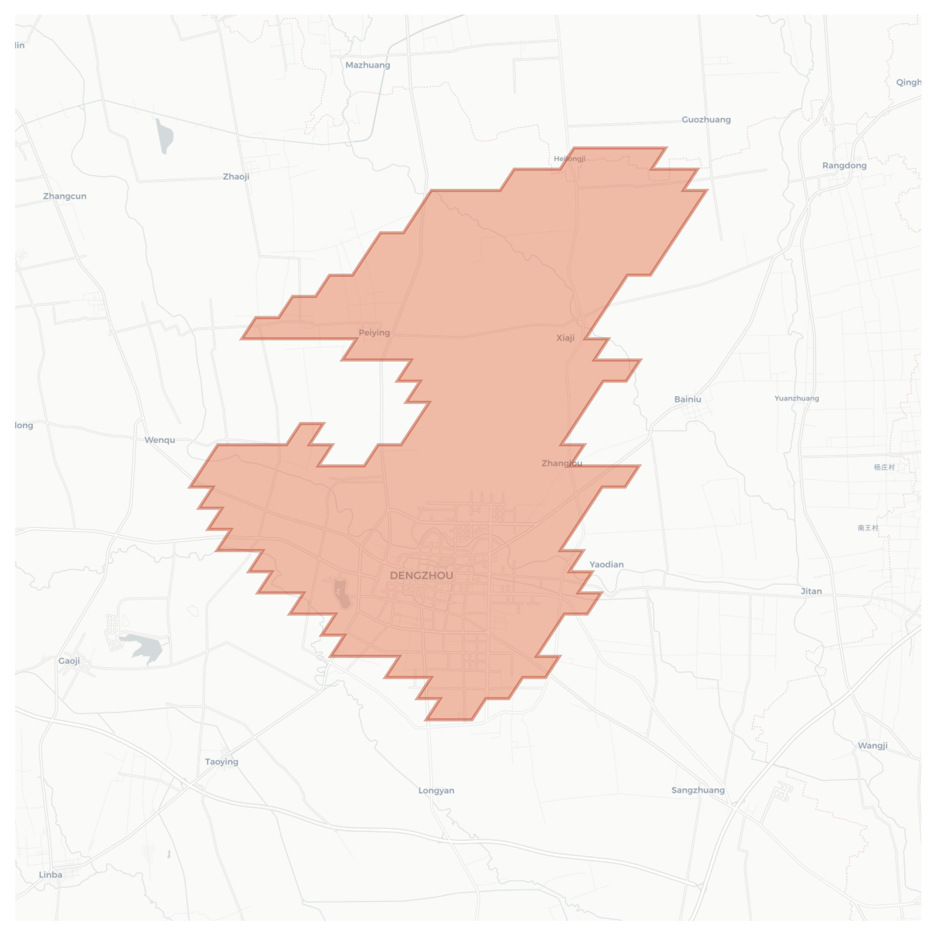 Dengzhou geographic map