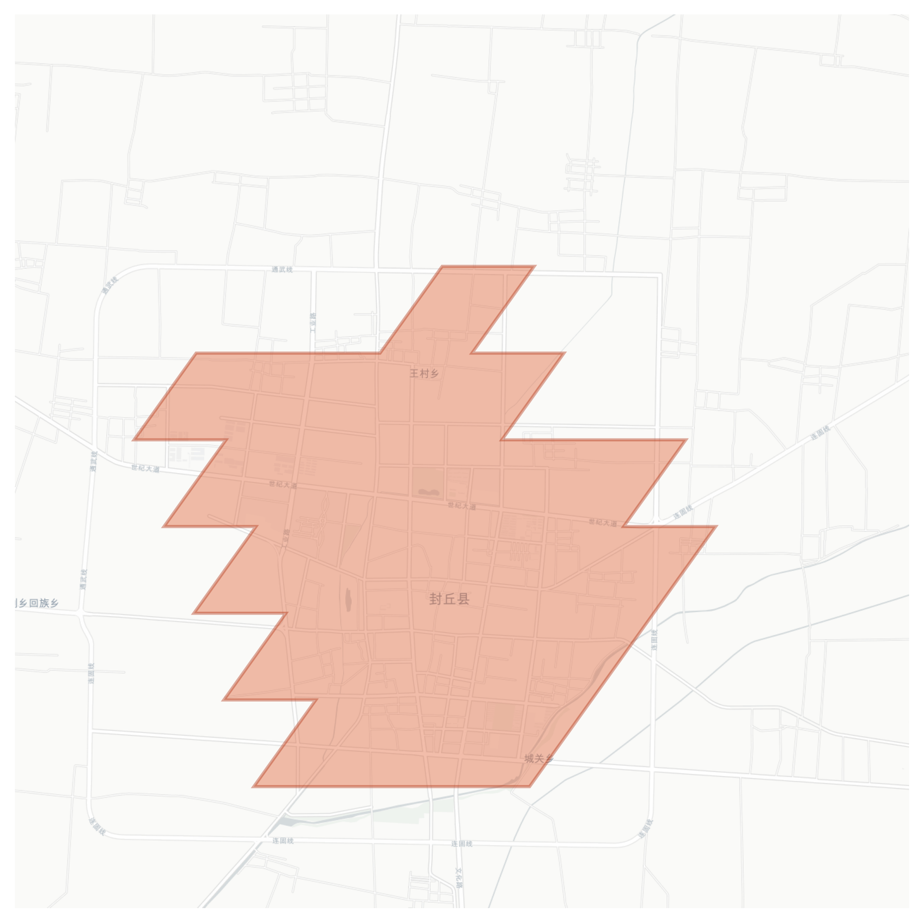 Fengqiu geographic map