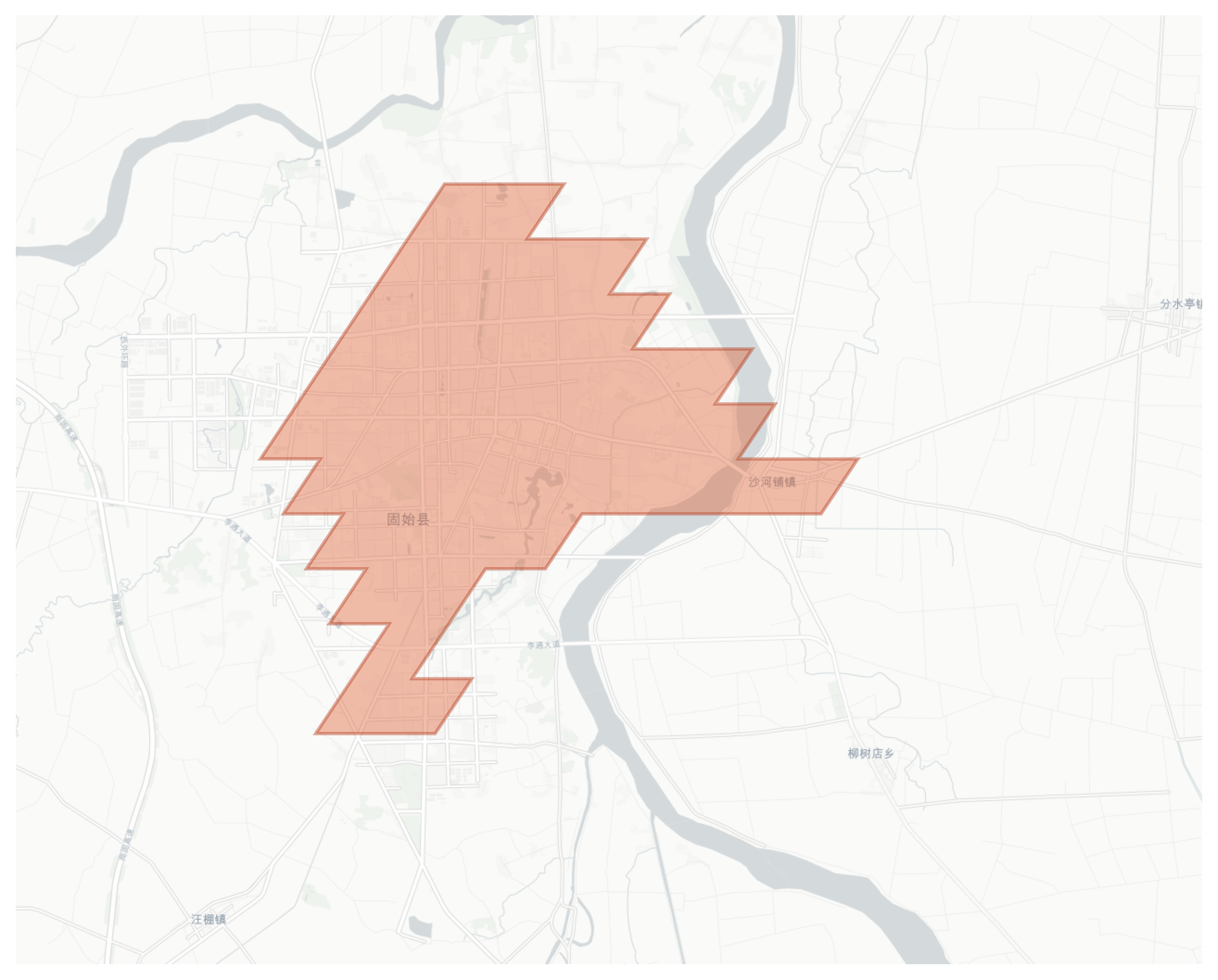 Gushi geographic map