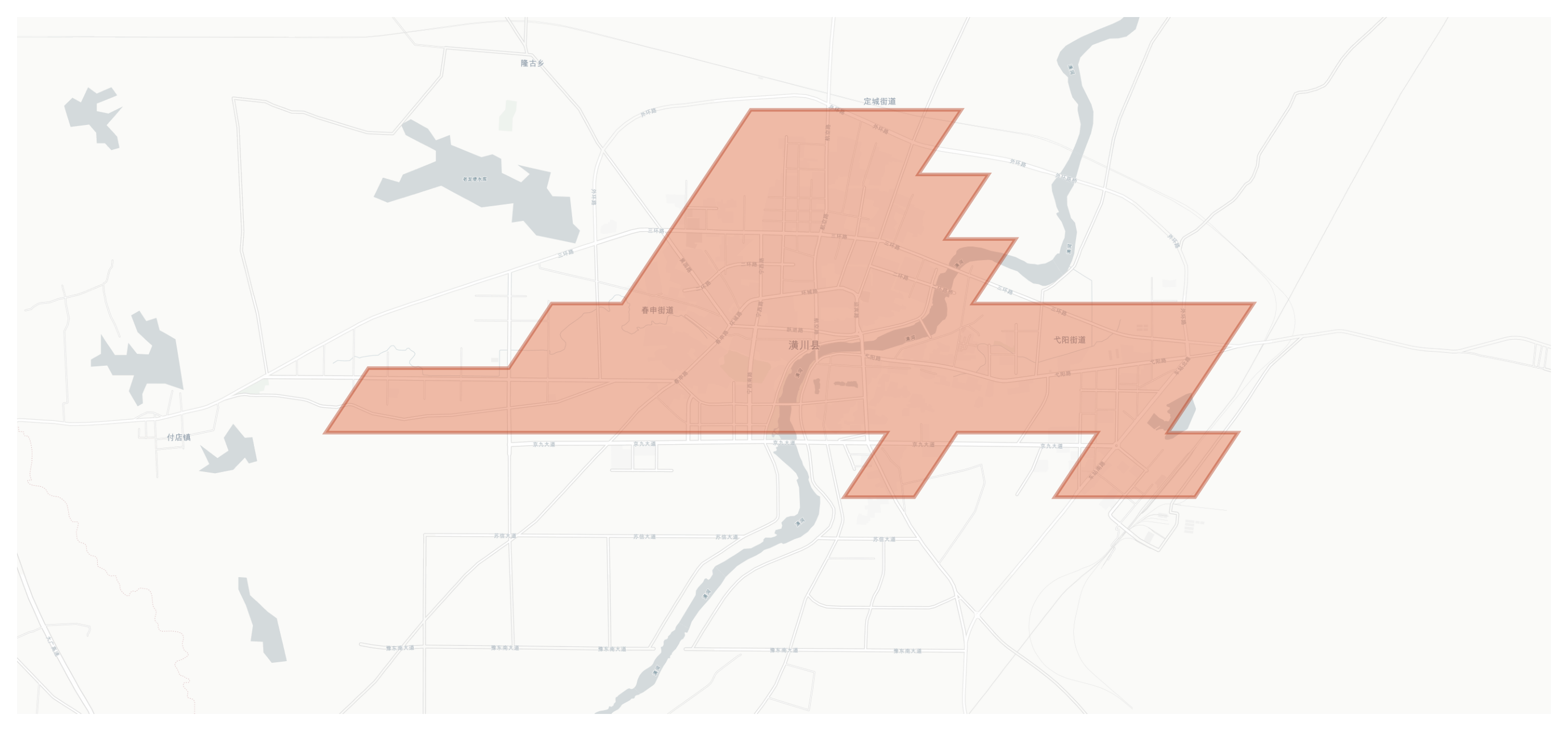 Huangchuan geographic map