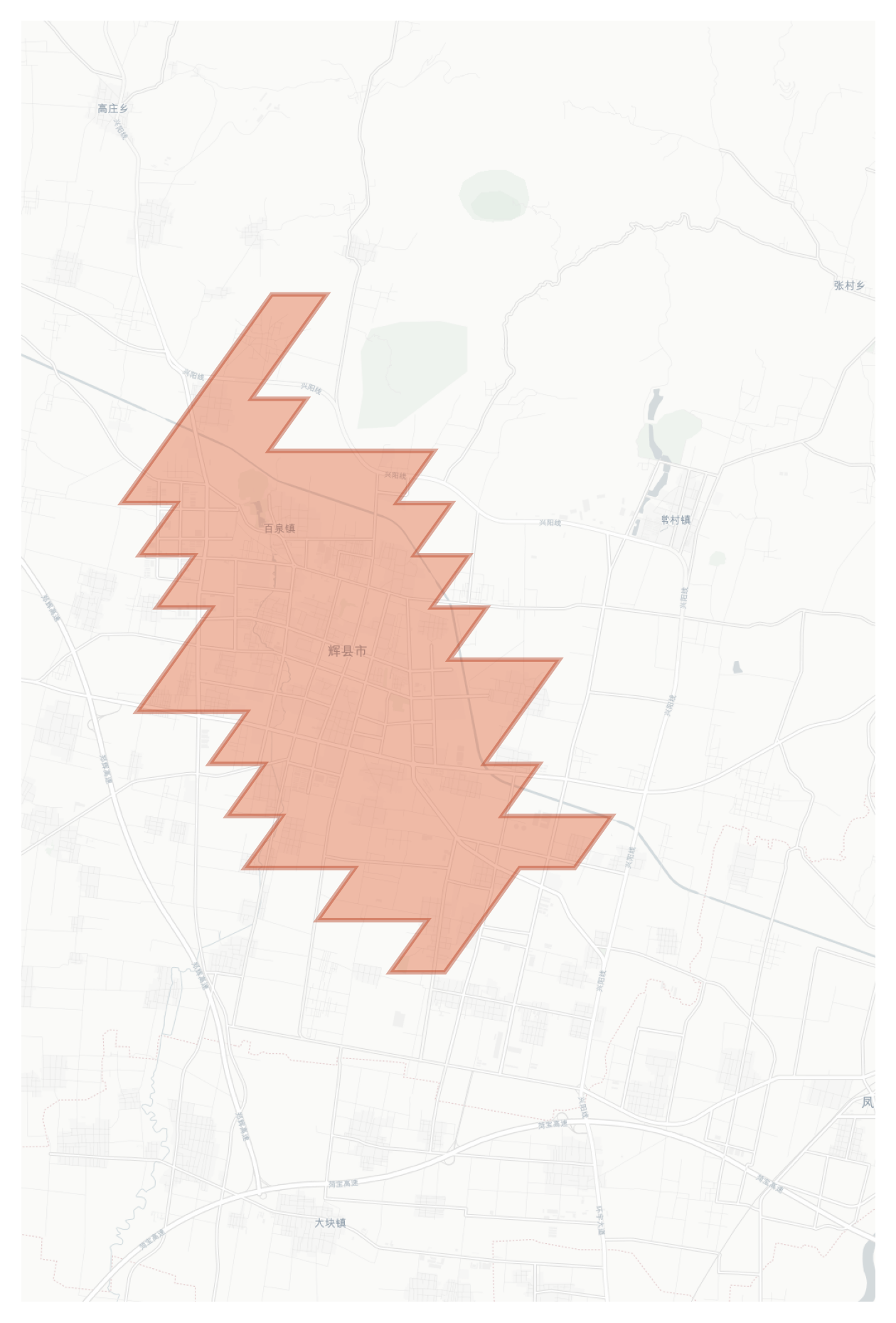 Huixian geographic map