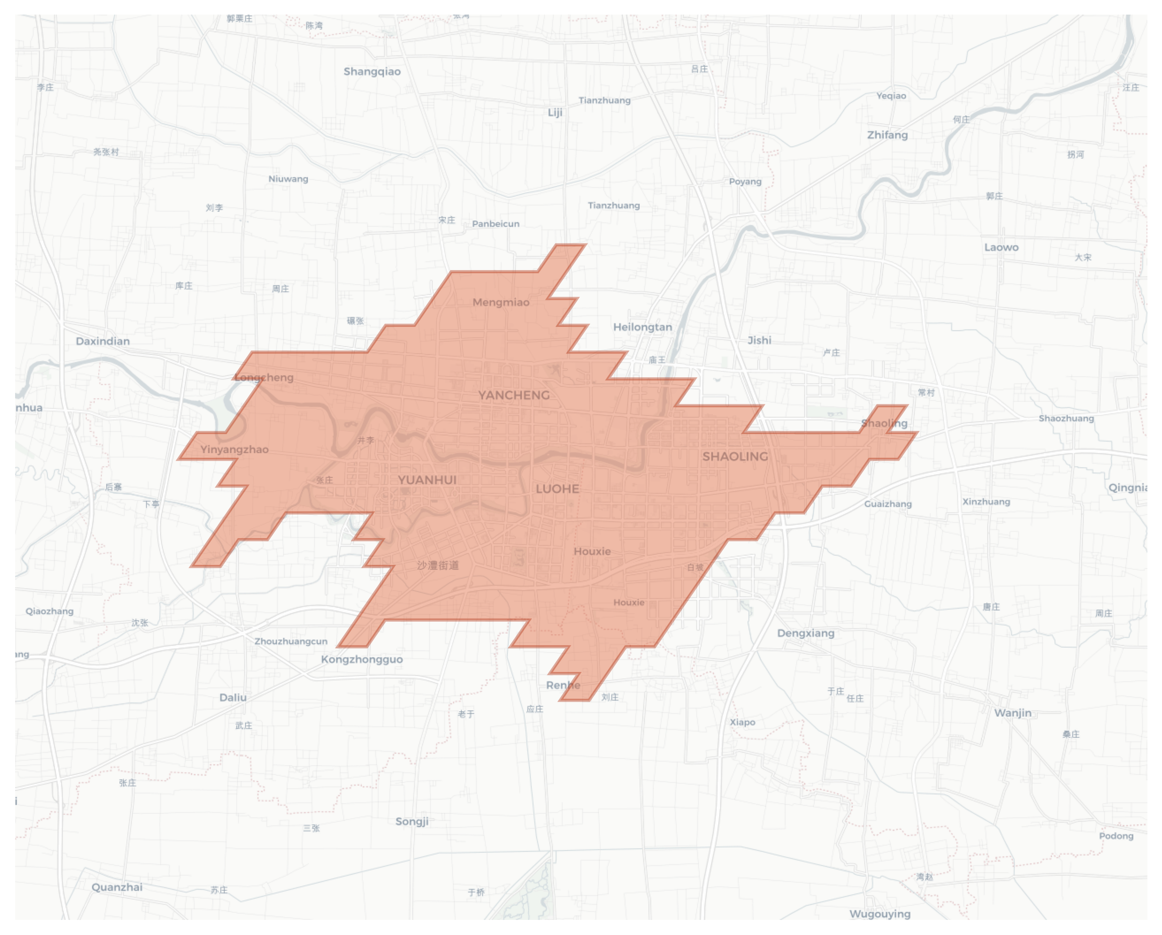 Luohe geographic map