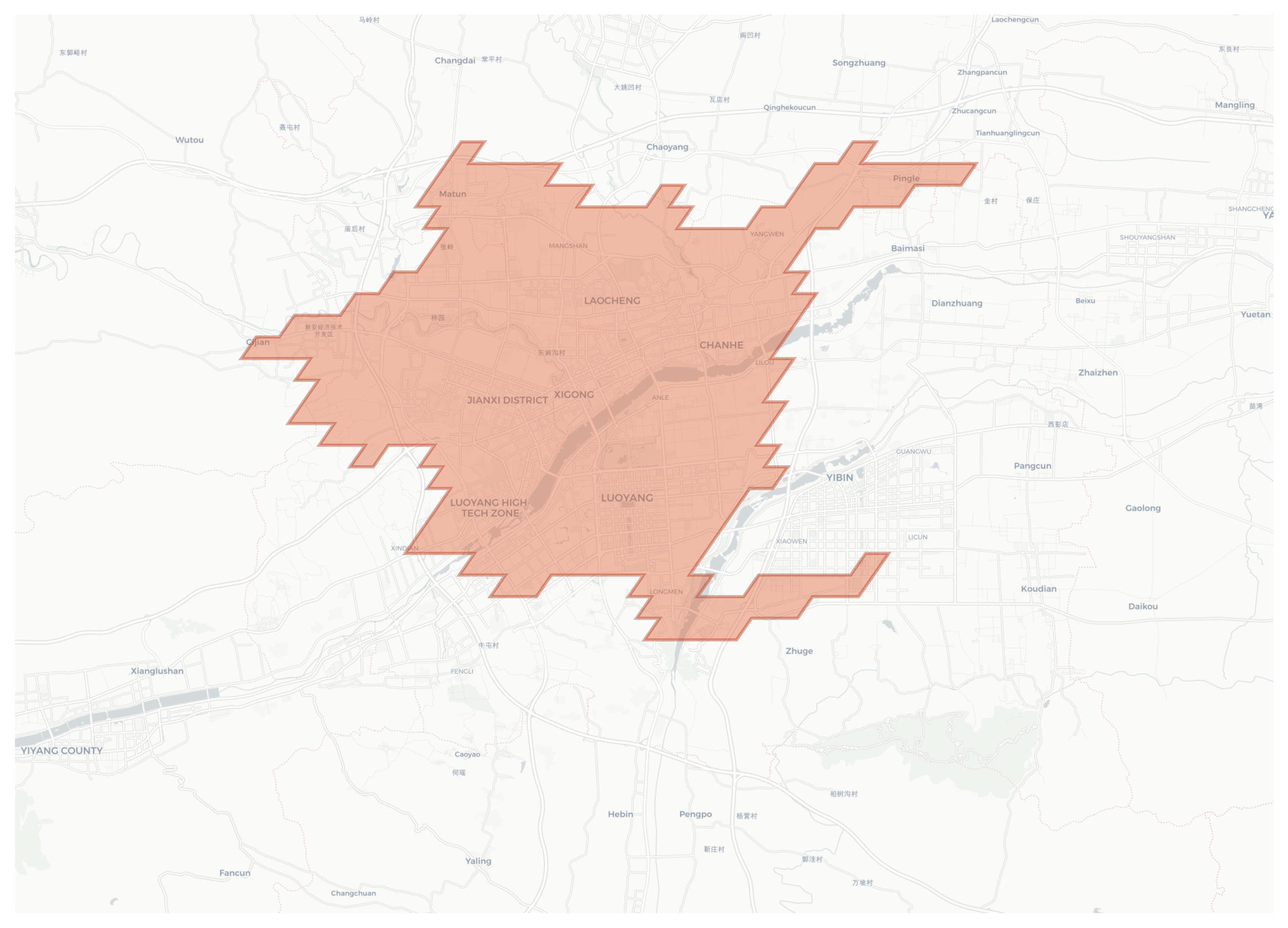 Luoyang geographic map