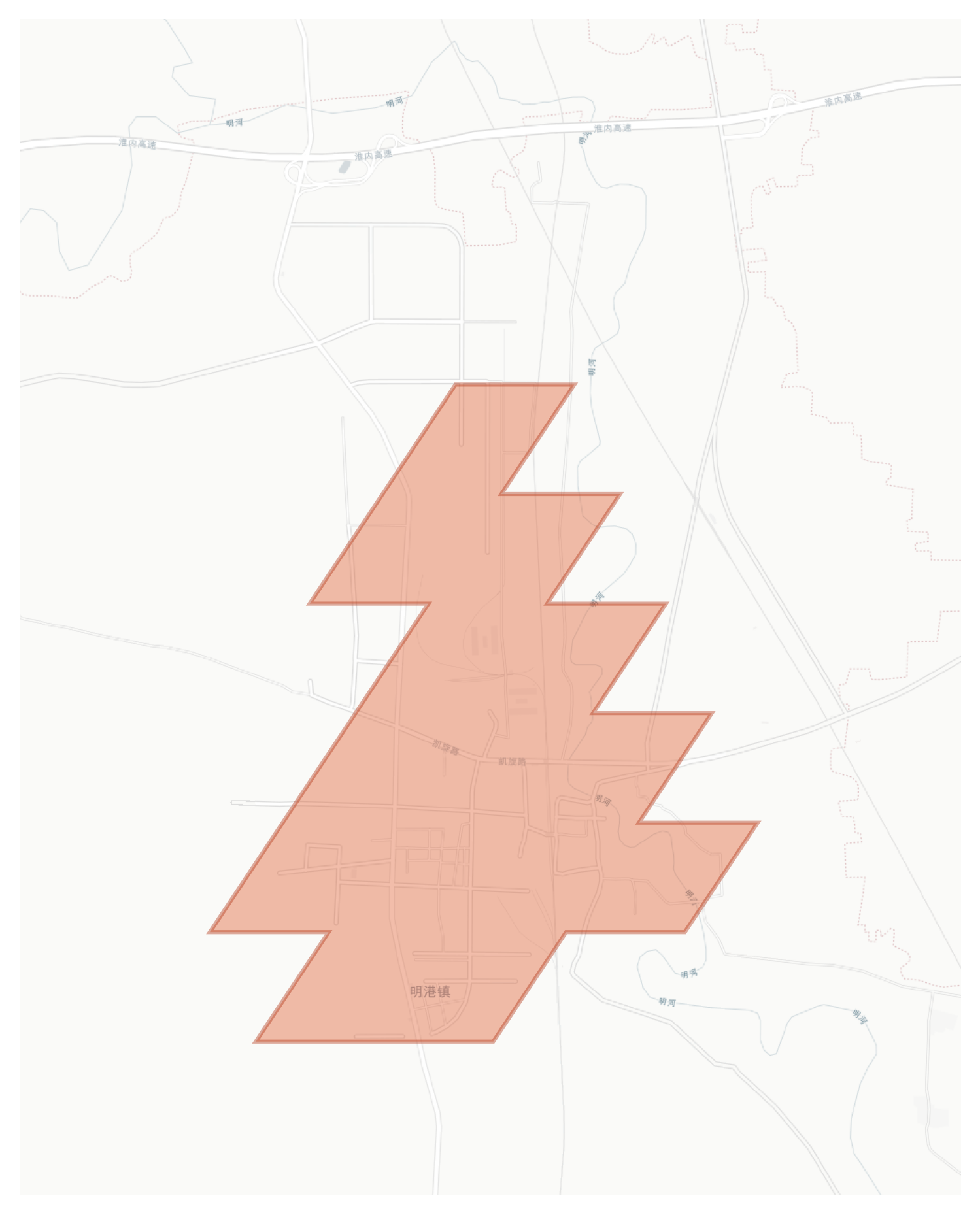 Minggang geographic map
