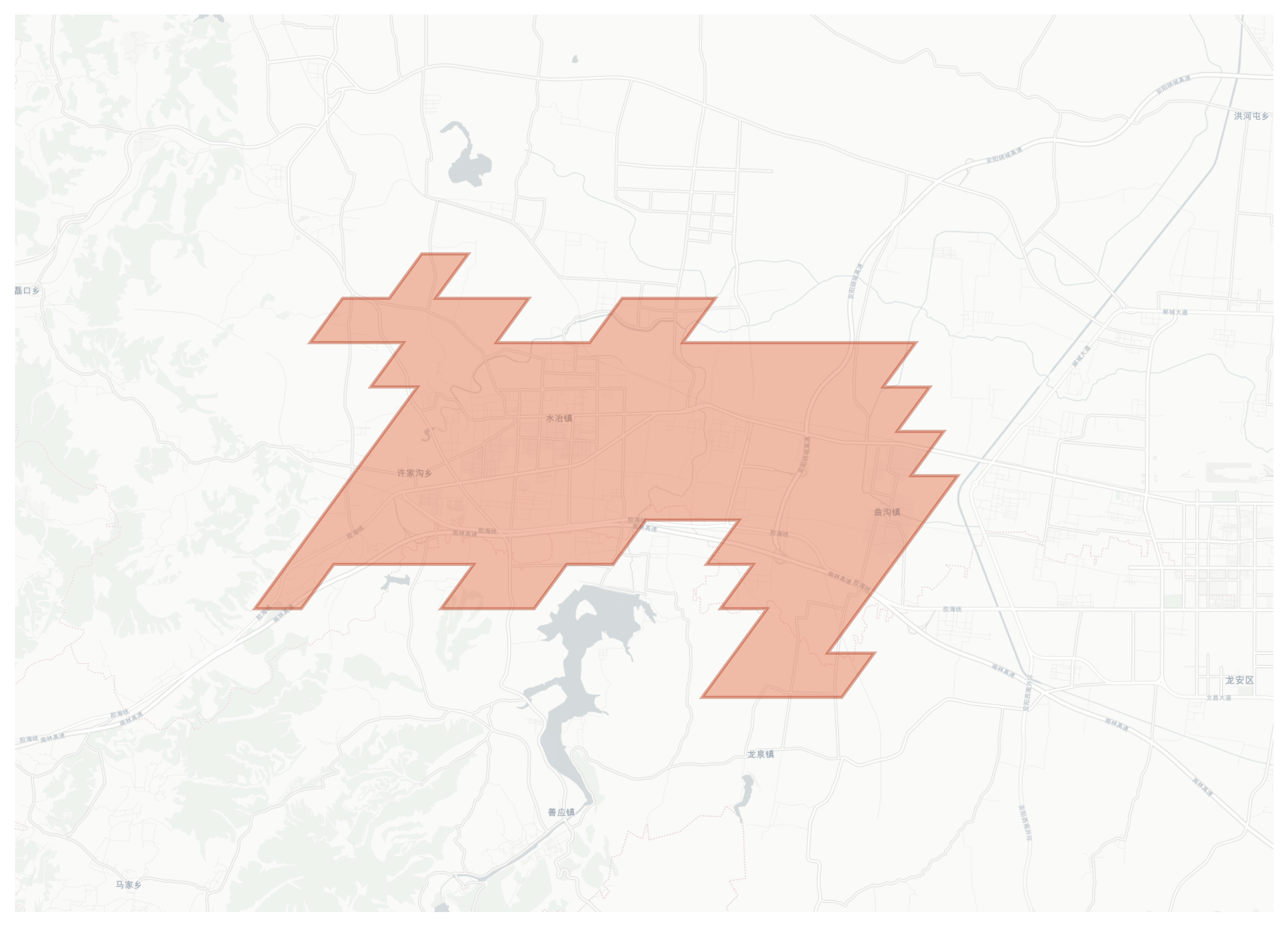 Qugou geographic map