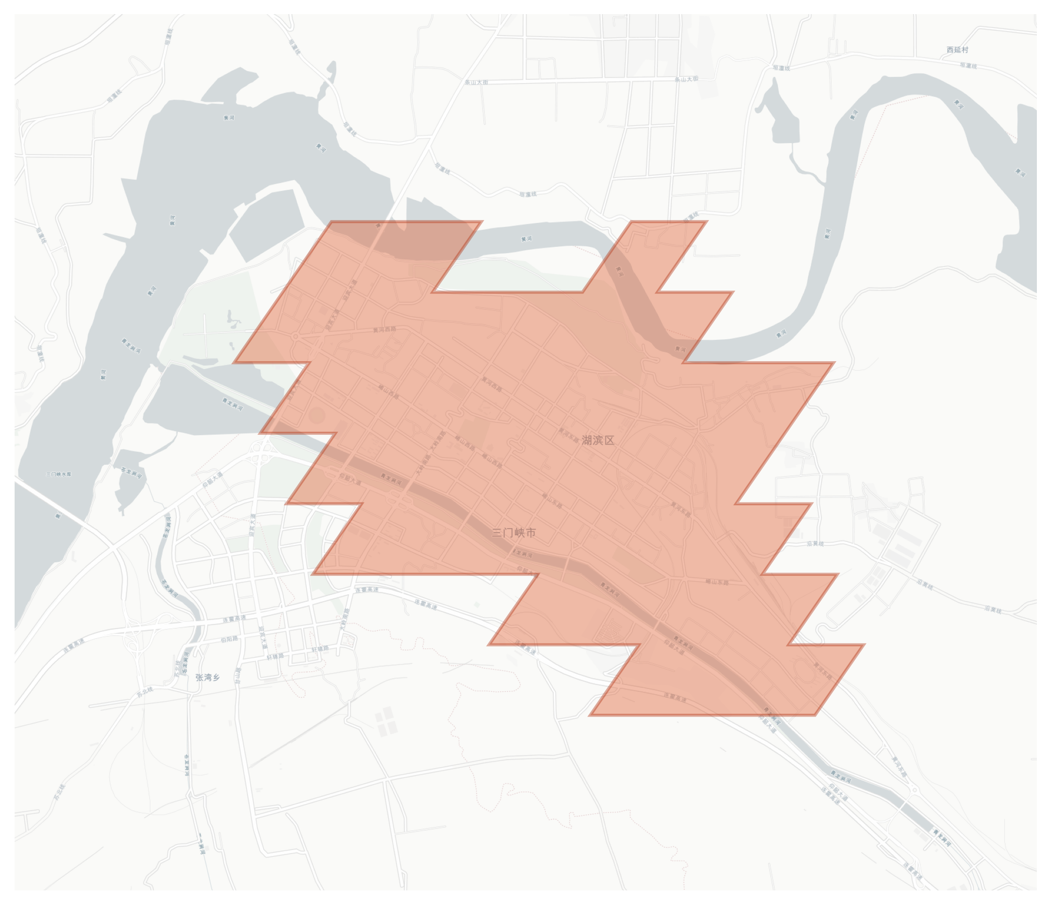 Sanmenxia geographic map