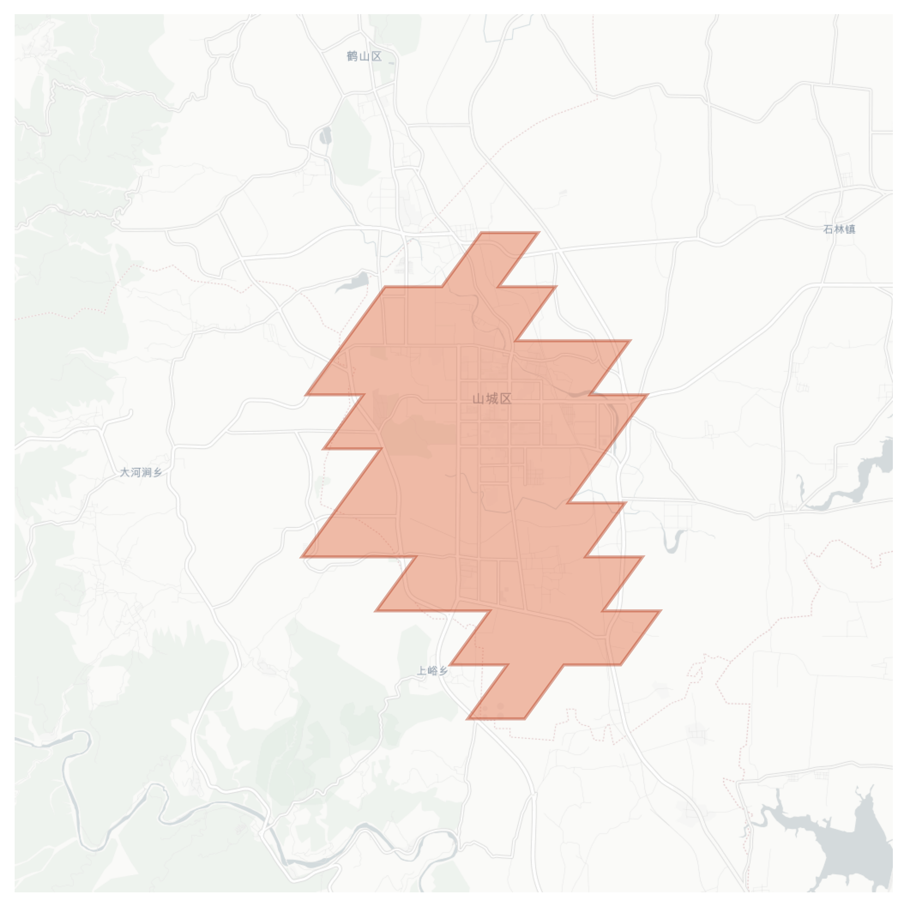 Shancheng geographic map