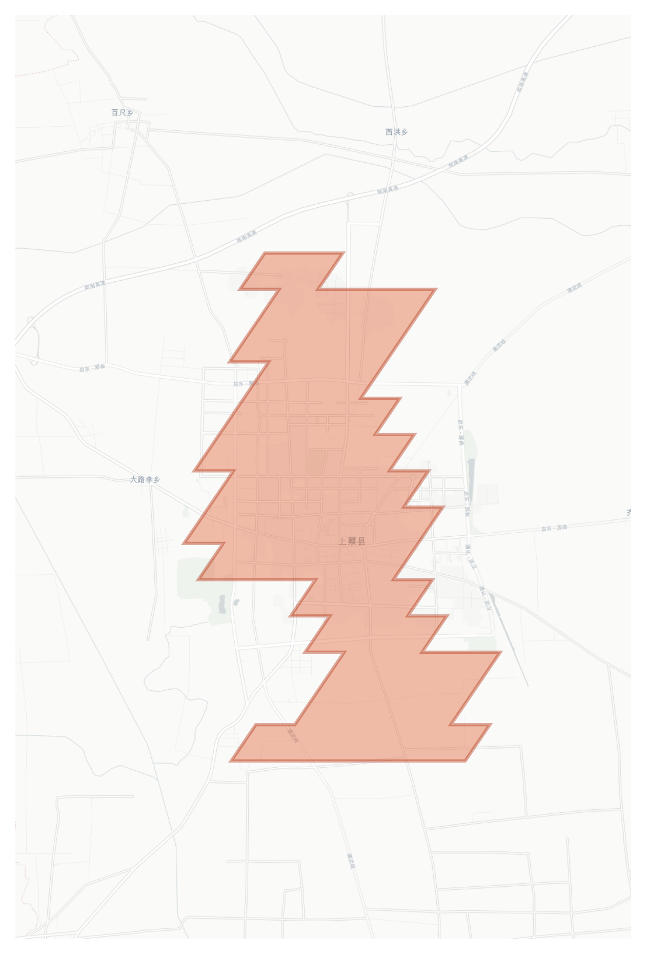 Shangcai geographic map