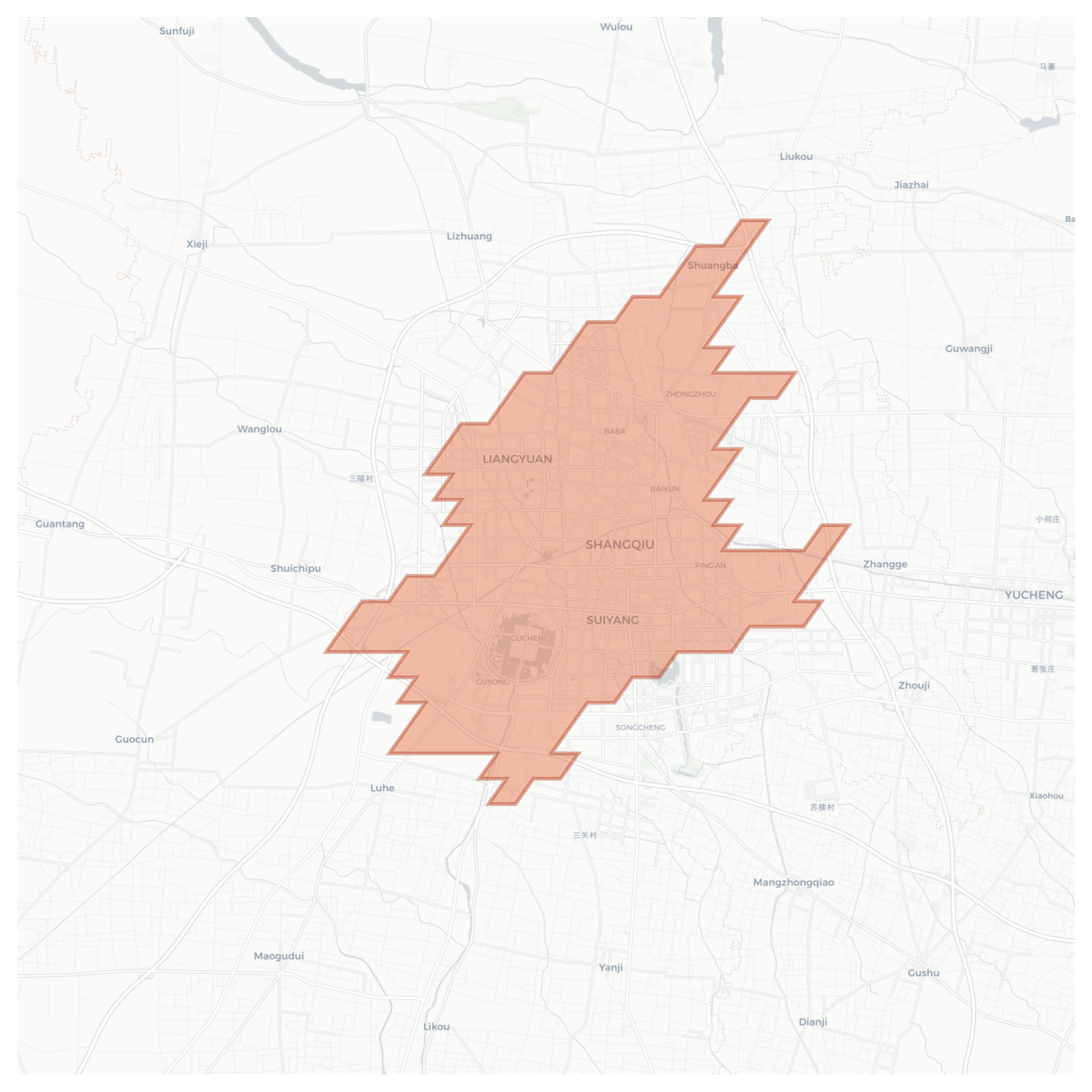 Shangqiu geographic map