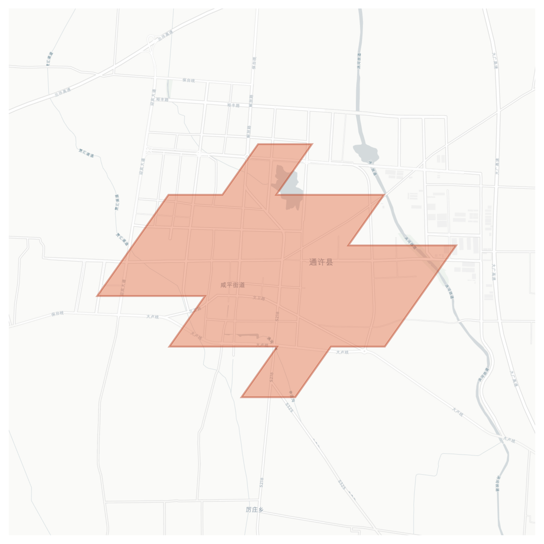 Tongxu geographic map