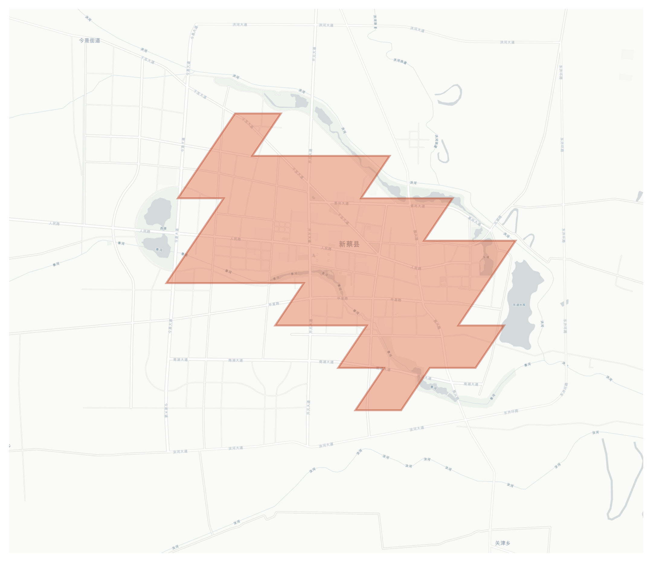 Xincai geographic map