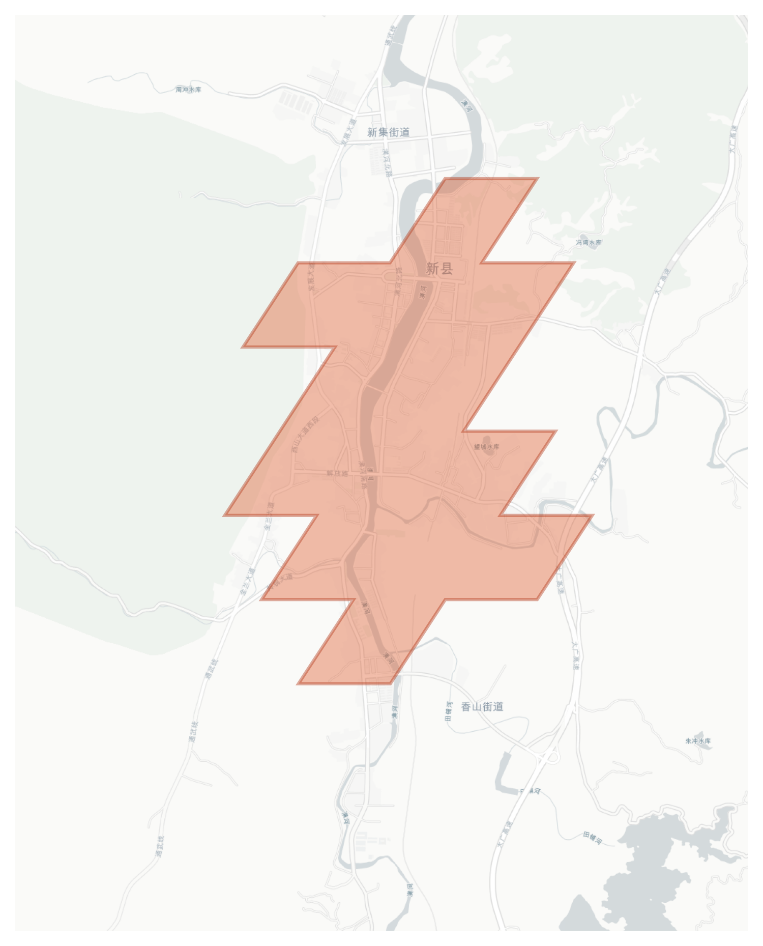Xinxian geographic map